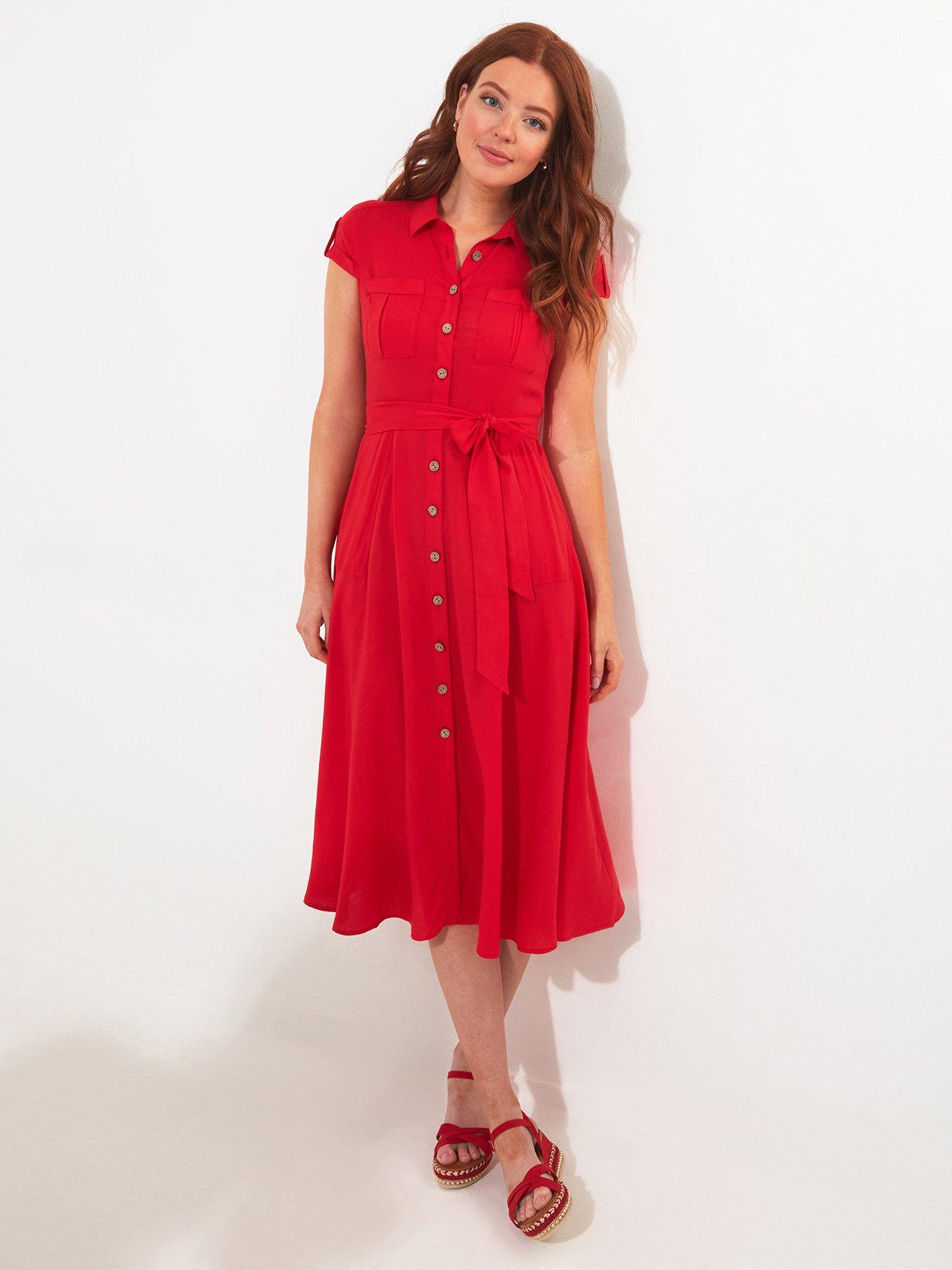 joe-browns-linen-blend-shirt-dress-red