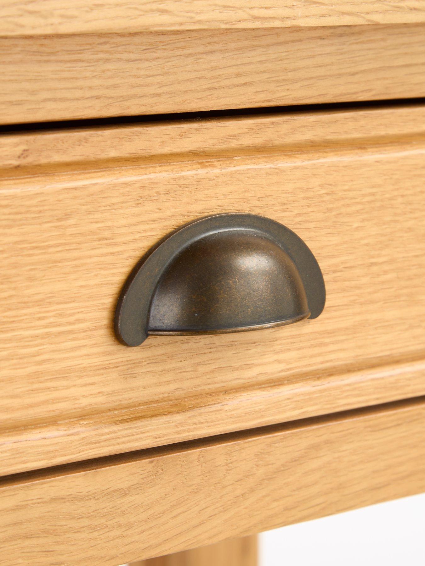 Image 6 of 7 of Very Home Ashwin Part Assembled&nbsp;Dressing Table, Stool &amp; Mirror Set&nbsp;- contains Solid Wood