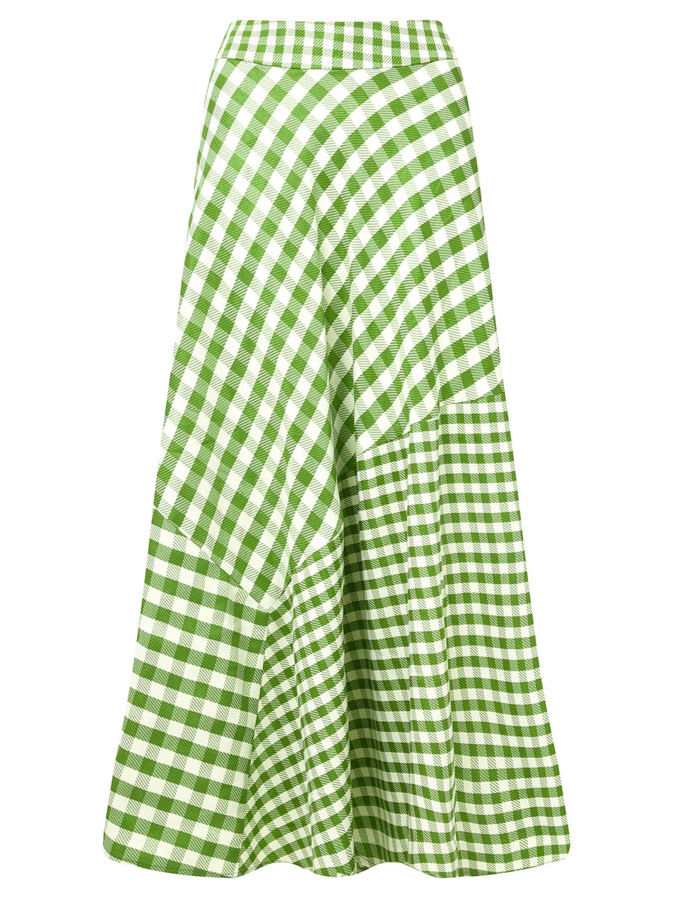 joe-browns-gingham-midi-skirt-greendetail