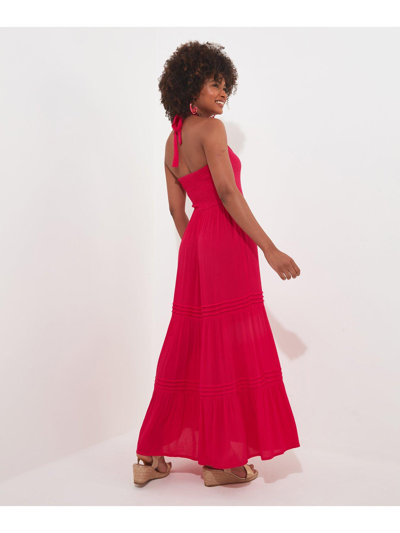 joe-browns-halter-neck-maxi-dress-pinkoutfit