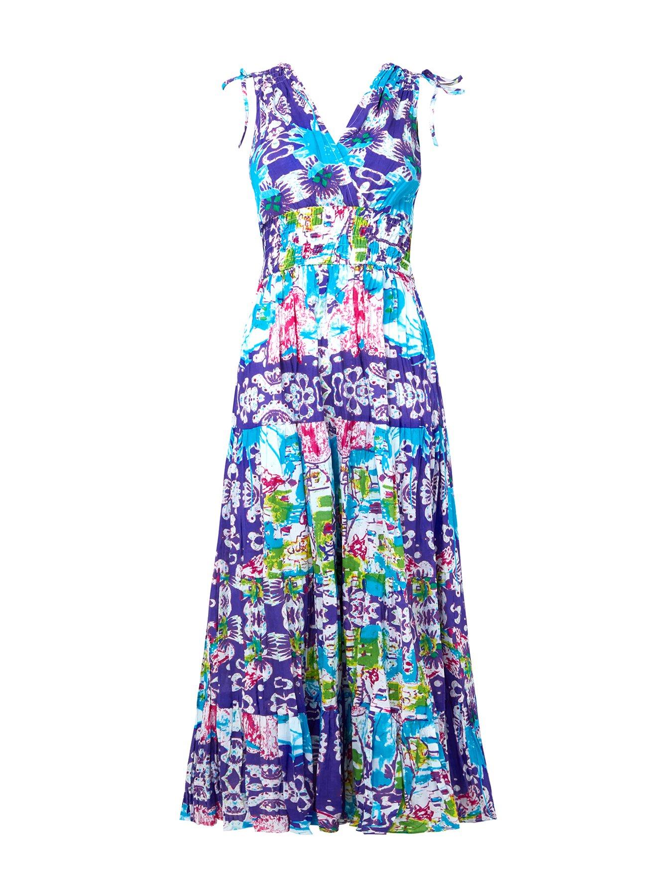 joe-browns-petitenbspsleeveless-all-over-print-maxi-dress-blueoutfit