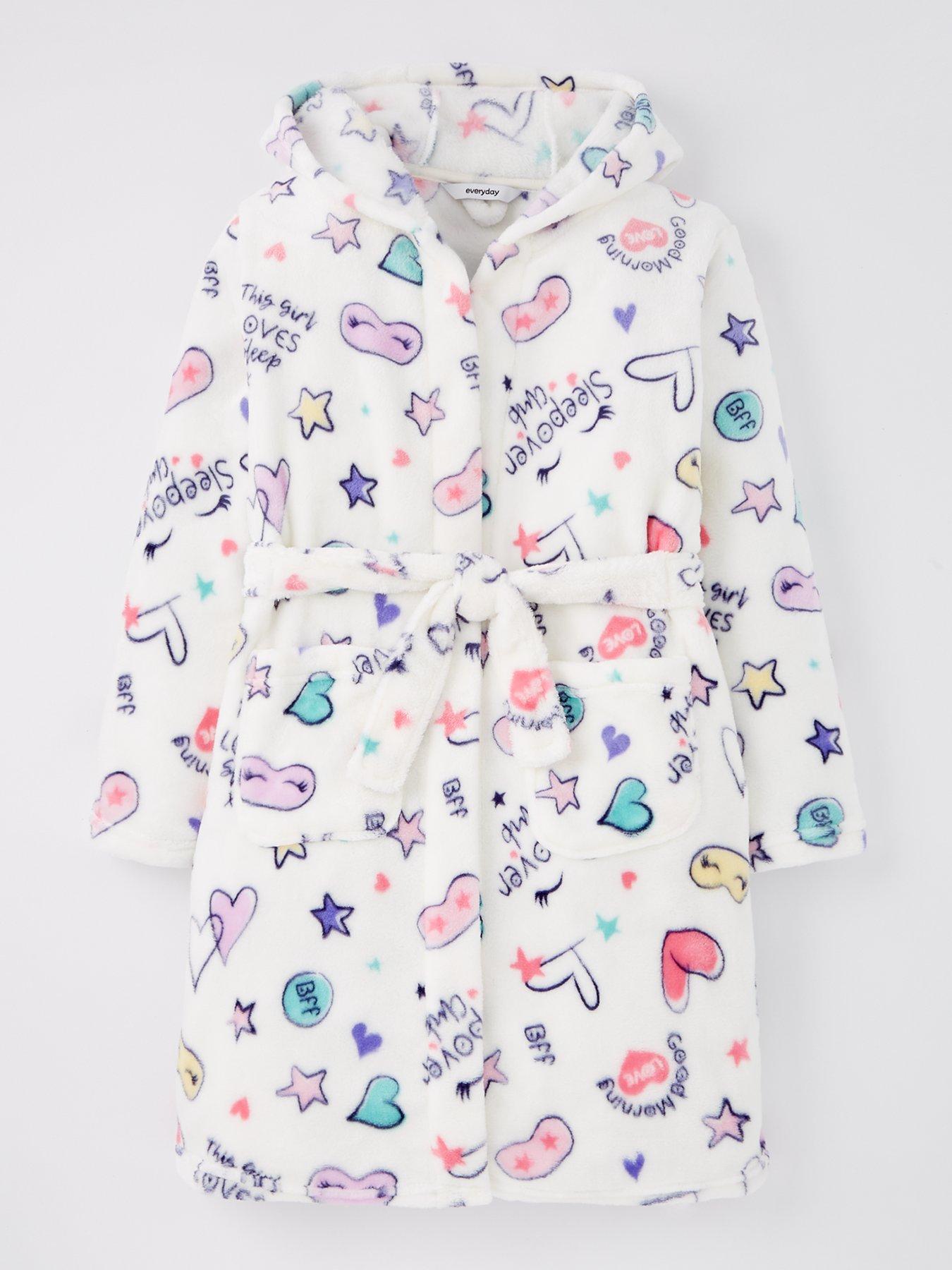Image 1 of 4 of Everyday EverydayGirls Slogan Sleep Club Robe - Multi