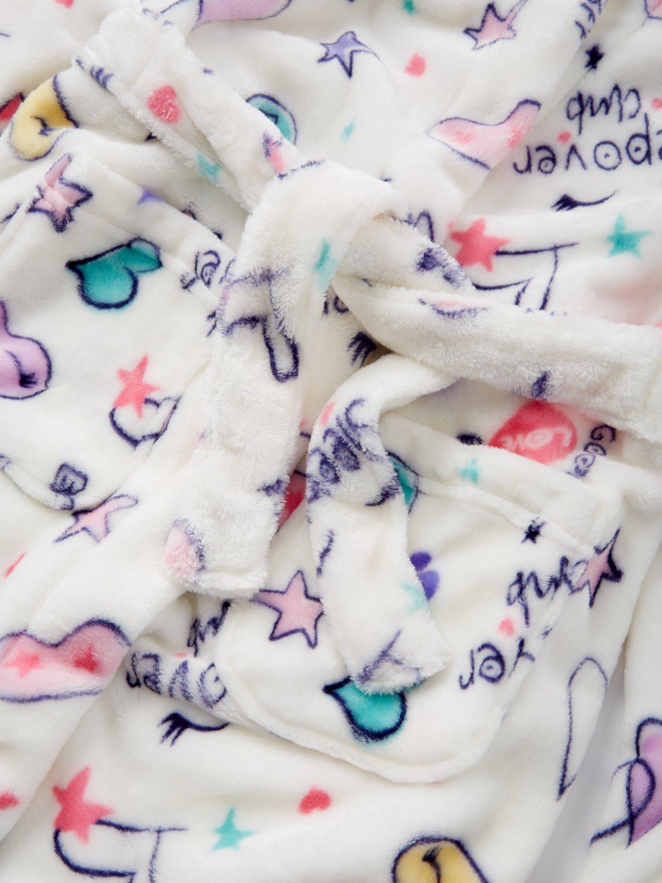 Image 3 of 4 of Everyday EverydayGirls Slogan Sleep Club Robe - Multi