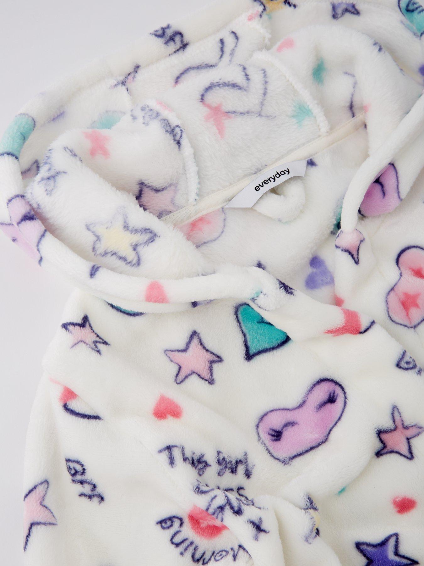 Image 4 of 4 of Everyday EverydayGirls Slogan Sleep Club Robe - Multi