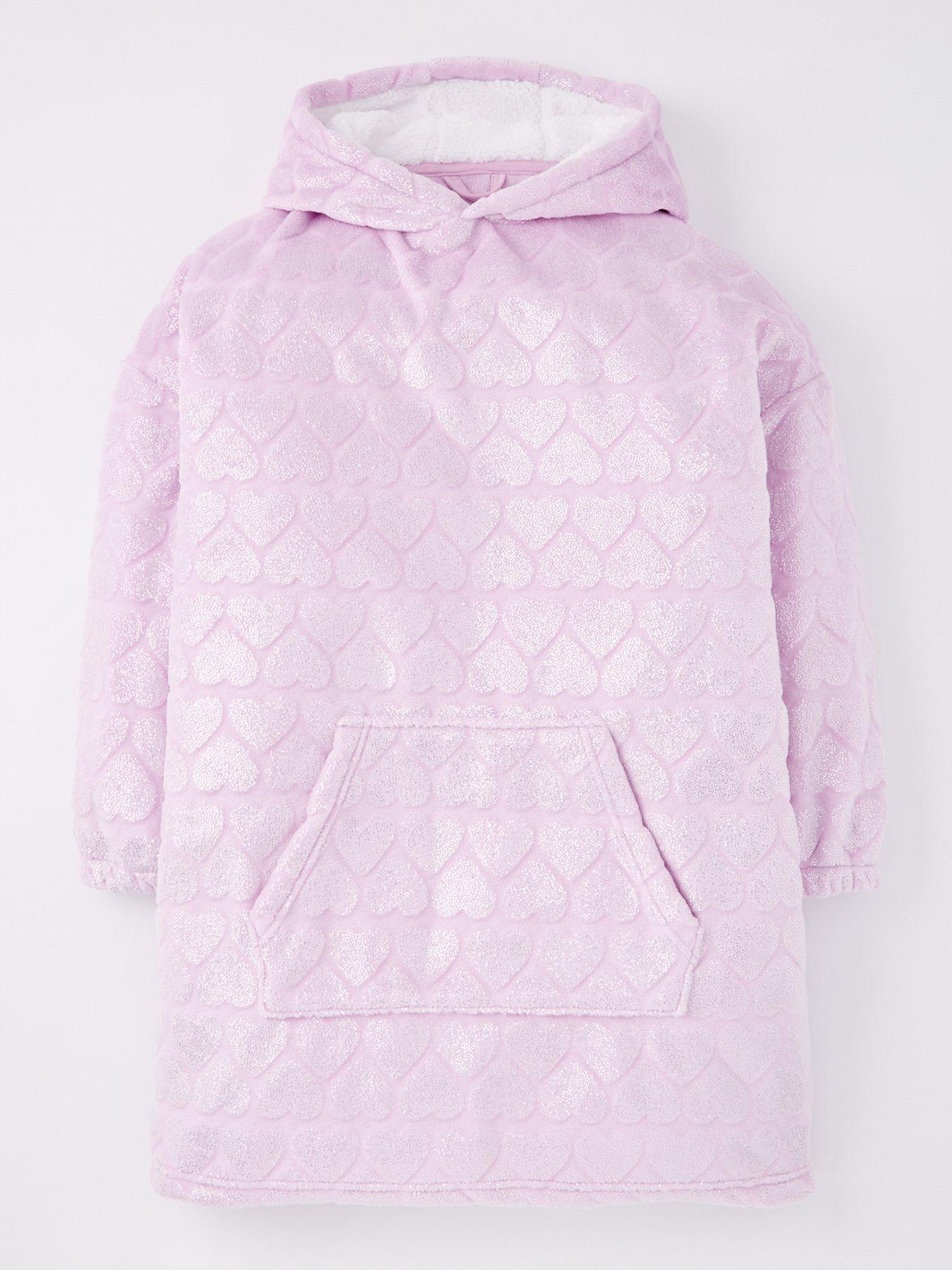 v-by-very-girls-heart-poncho-purple