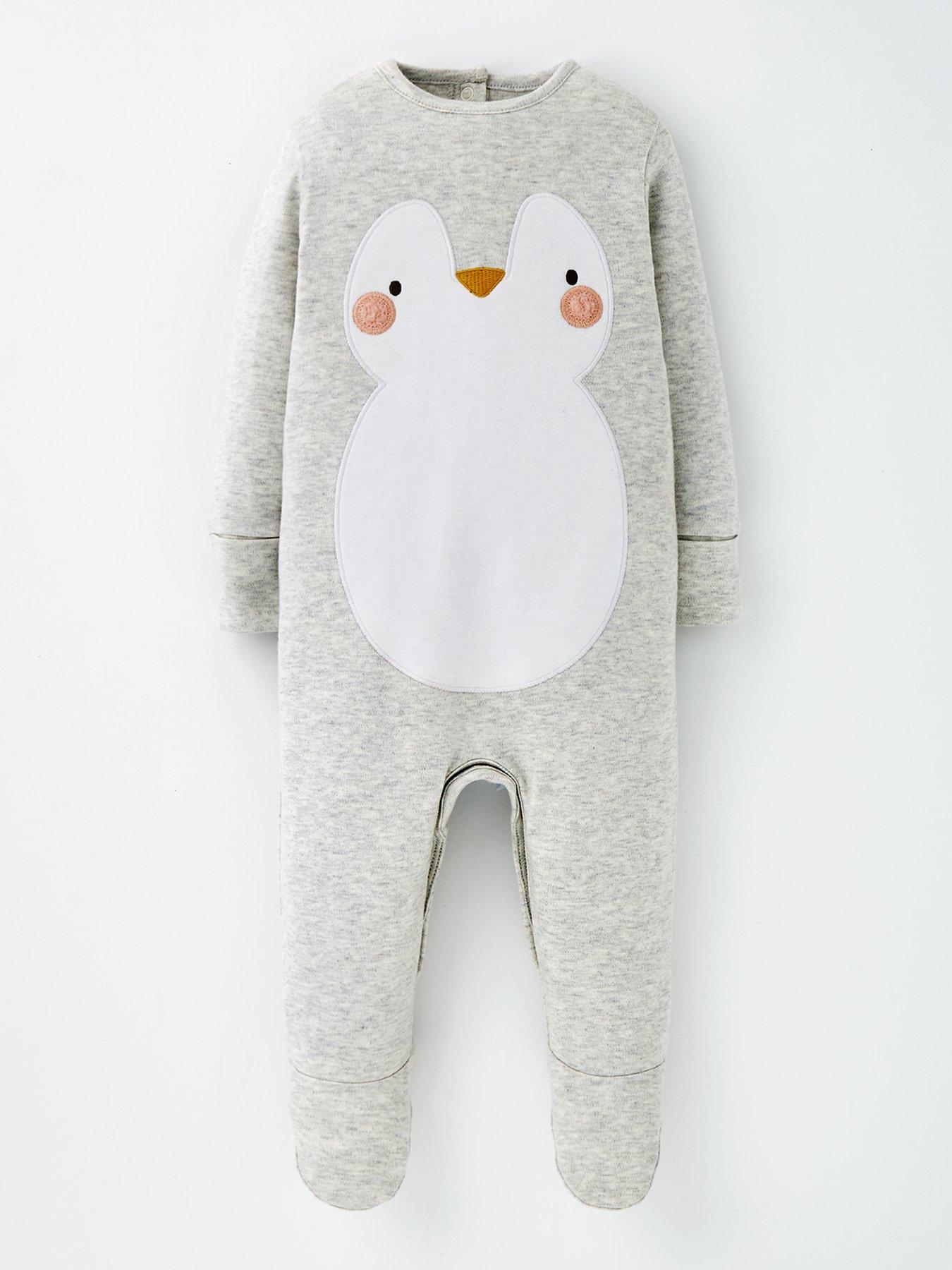 Image 2 of 4 of Mini V by Very Unisex 3 Pack Penguin Sleepsuit - Multi