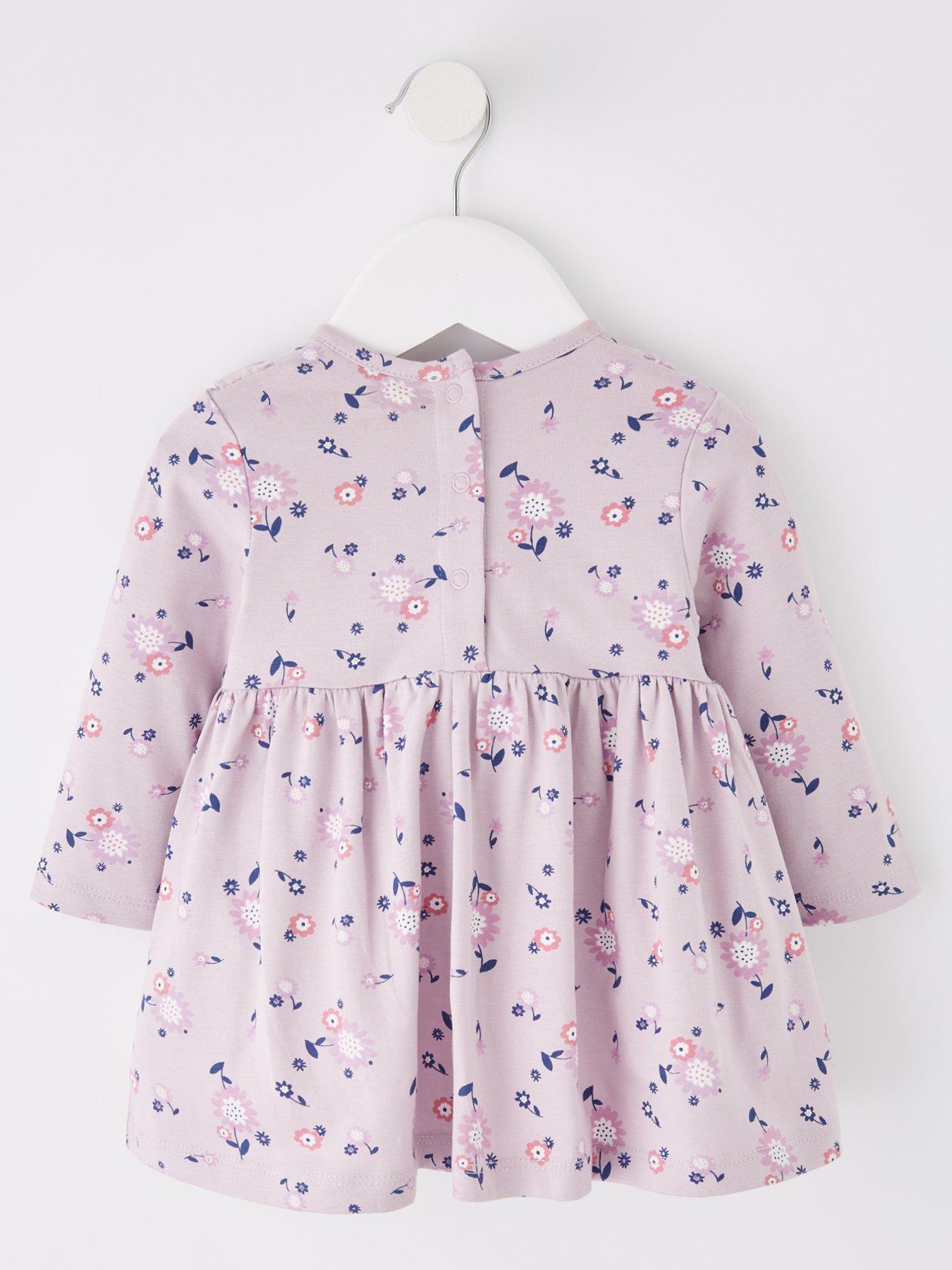 everyday-girls-ditsy-print-long-sleeve-jersey-dressback