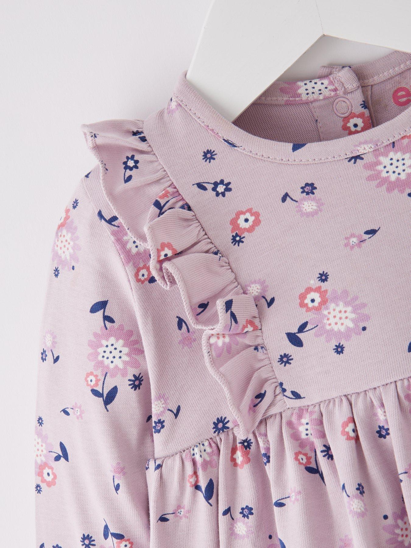 everyday-girls-ditsy-print-long-sleeve-jersey-dressoutfit