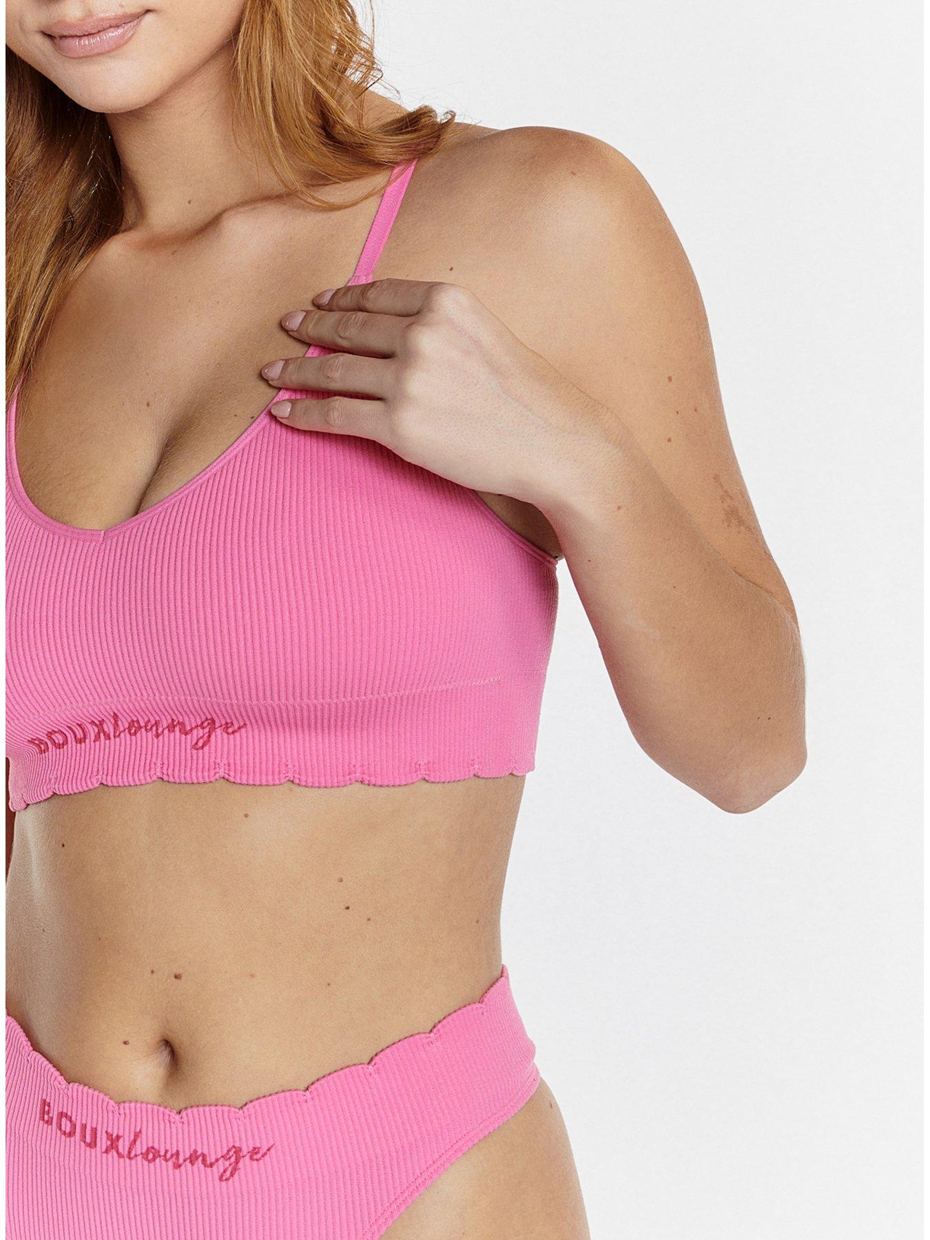 boux-avenue-boux-avenue-scallop-ribbed-cross-back-bralette-hot-pinkoutfit