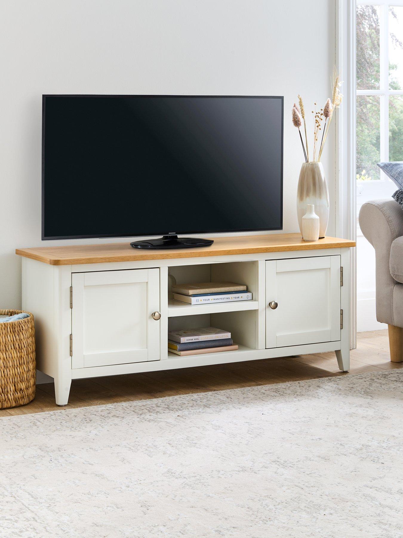 very-home-harbour-ready-assembled-2-door-tvnbspunit-whiteoak-fits-up-to-42-inch-tvfront