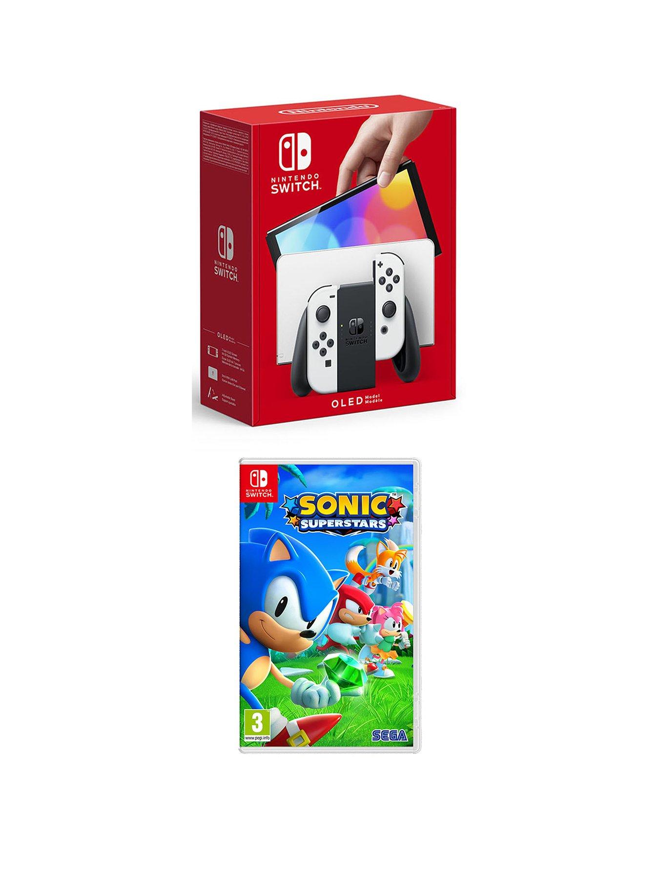 Image of Nintendo Switch OLED Nintendo Switch HW (OLED Model) White &SONIC SUPERSTARS