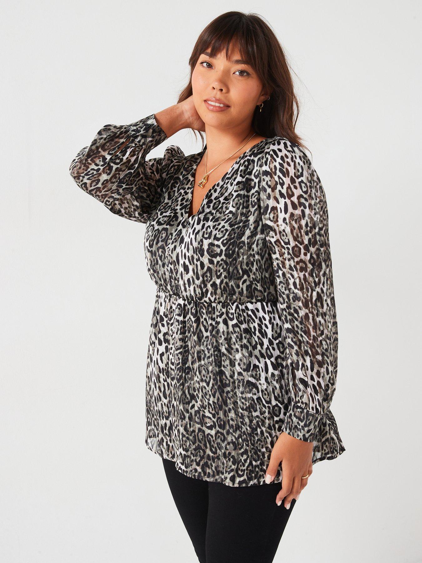 v-by-very-curve-plisse-animal-v-neck-balloon-blouse-print