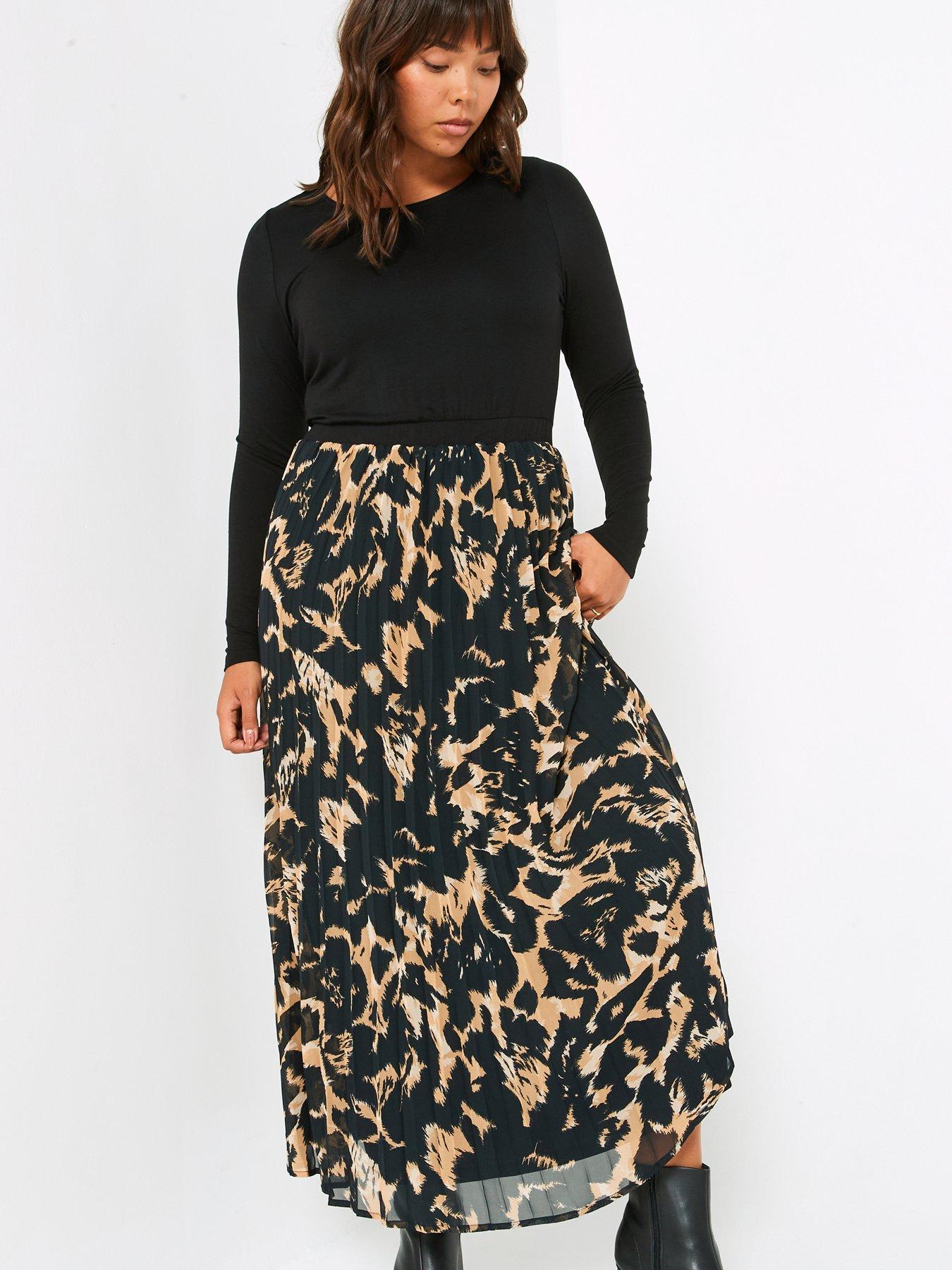 v-by-very-curve-pleated-skirt-2-in-1-midi-dress-printback