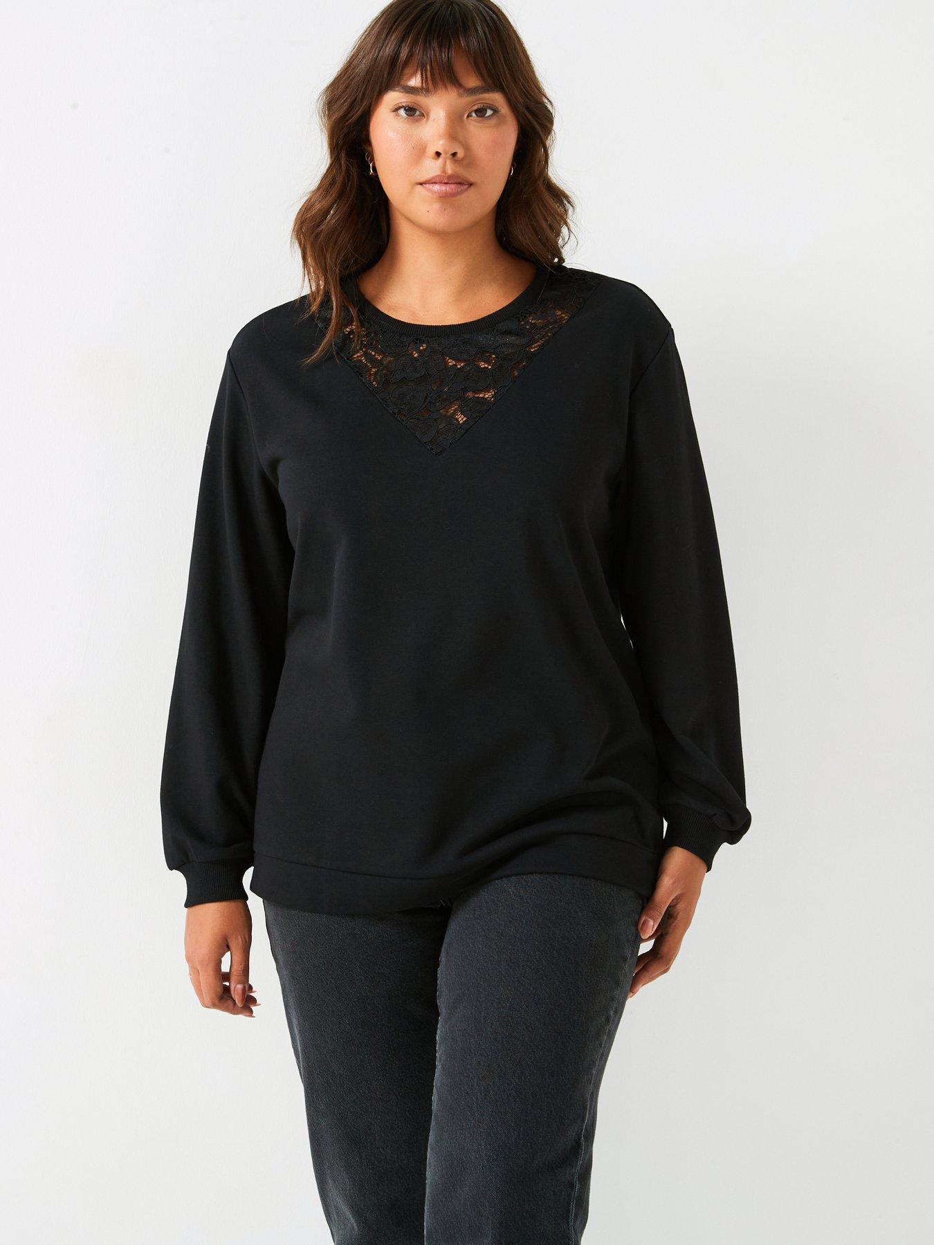 v-by-very-curve-lace-insert-longline-sweat-blackdetail