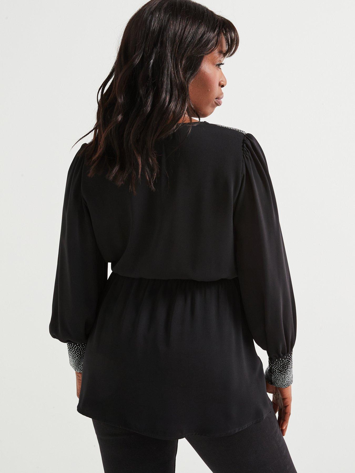 v-by-very-curve-embellished-cuff-amp-shoulder-wrap-blouse-blackstillFront