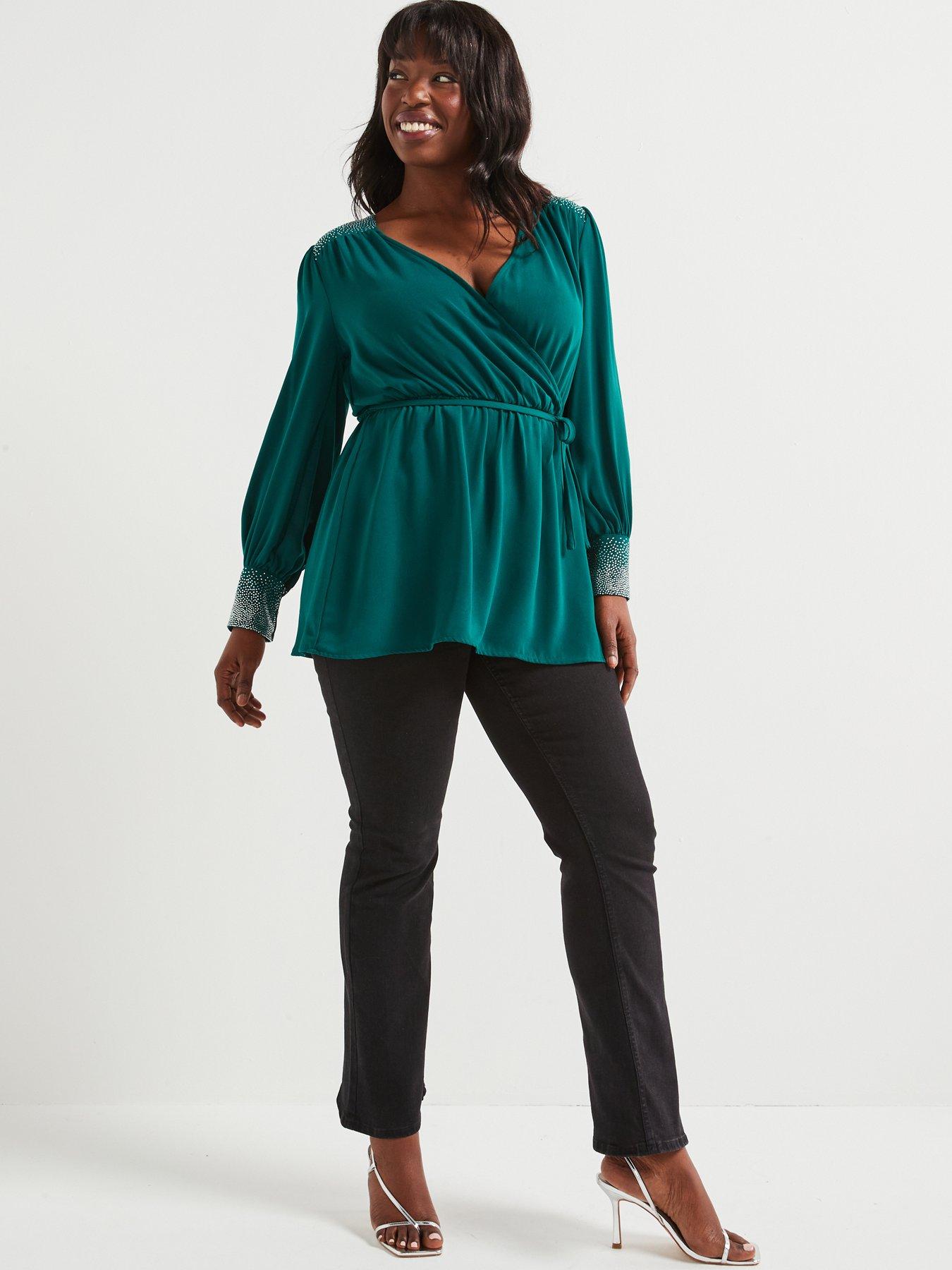 v-by-very-curve-embellished-cuff-amp-shoulder-wrap-blouse-greenback