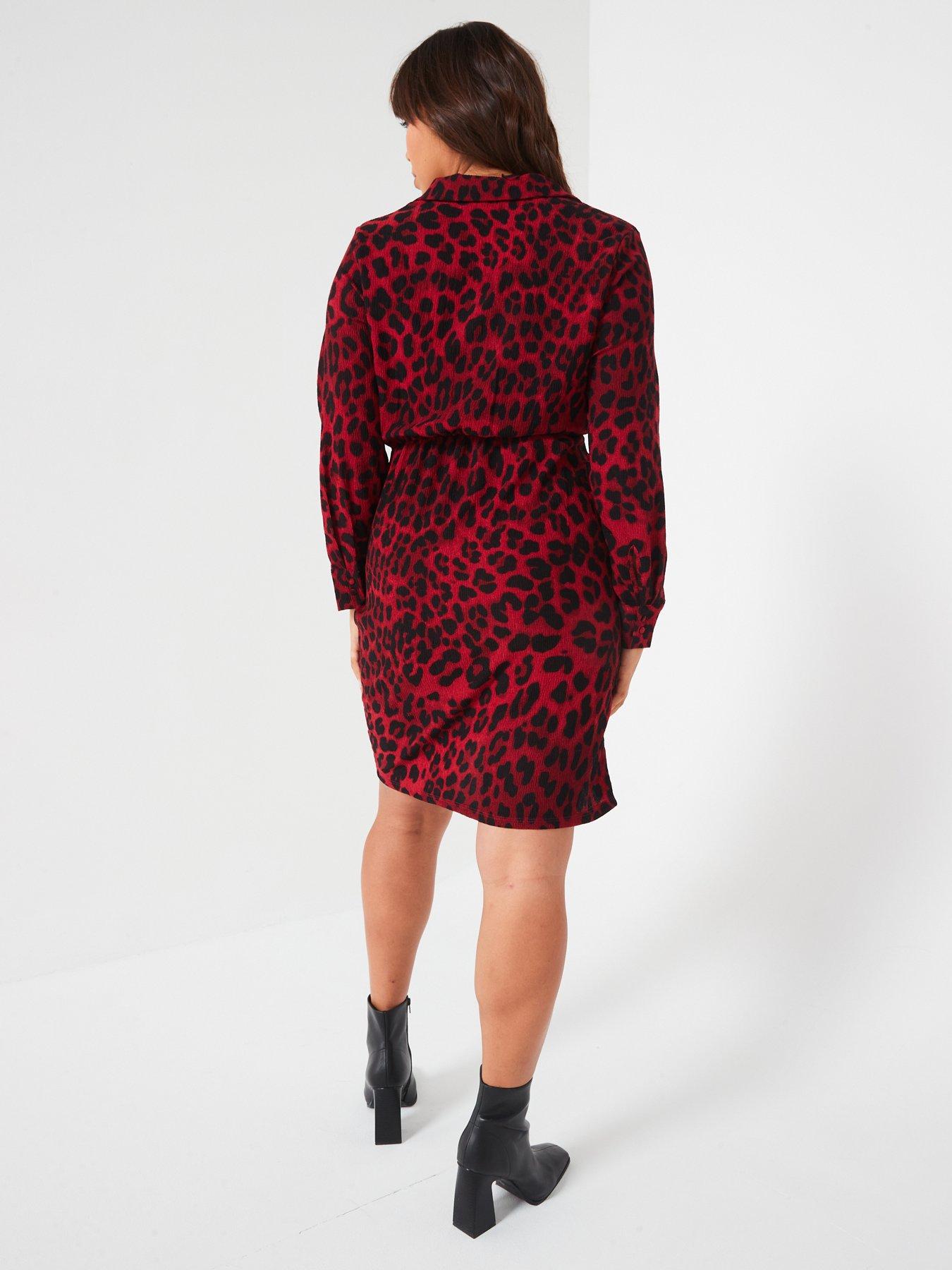 v-by-very-curve-animal-print-wrap-mini-dress-redstillFront