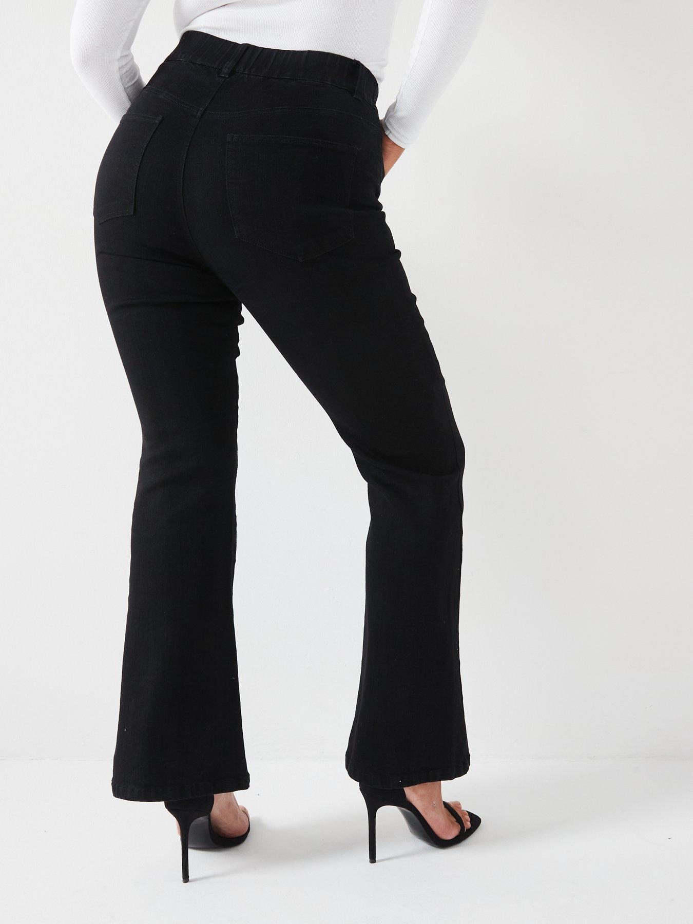 v-by-very-curve-pull-on-stretch-bootcut-jean-blackstillFront