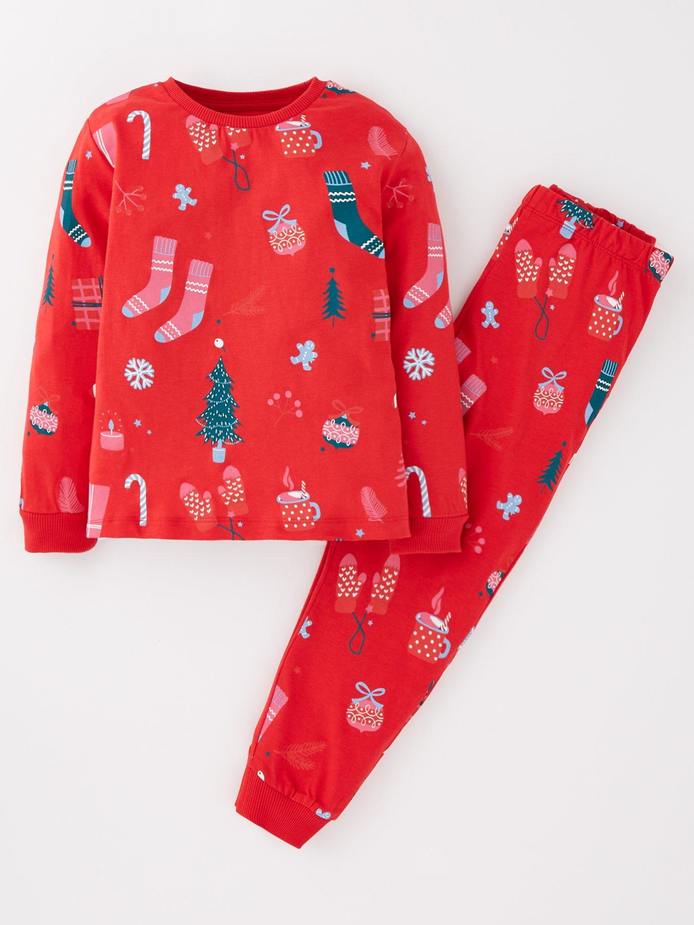 Image 1 of 4 of V by Very Girls Christmas Sibling Pyjama