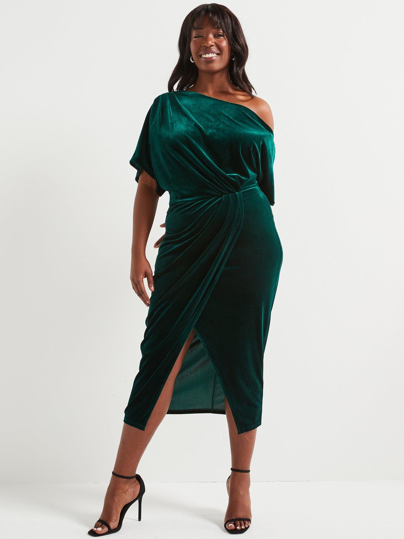 v-by-very-curve-off-the-shoulder-stretch-velvet-midi-dress-greenback