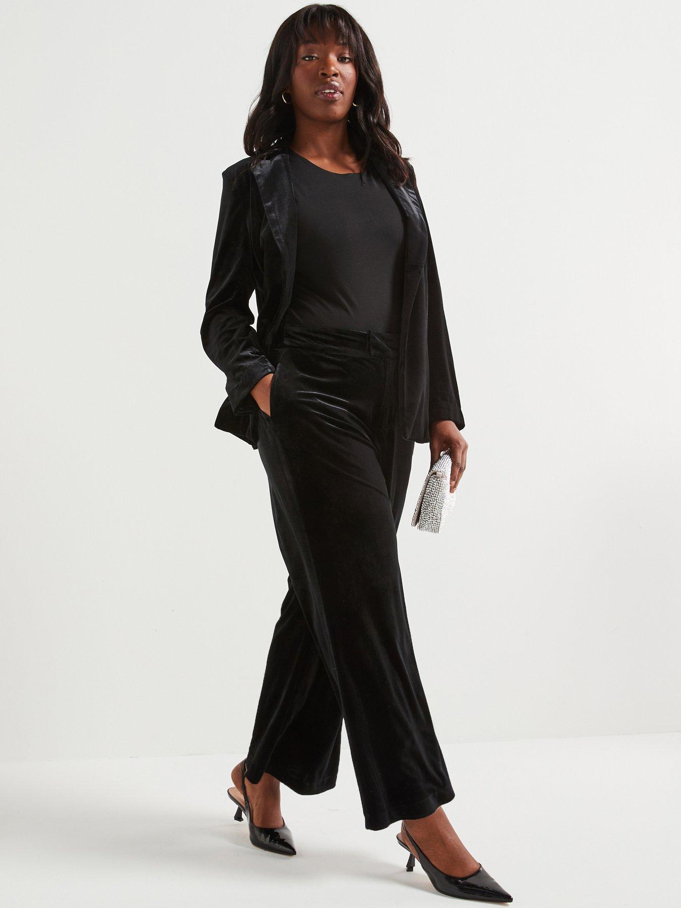 v-by-very-curve-longline-velvet-blazer-black