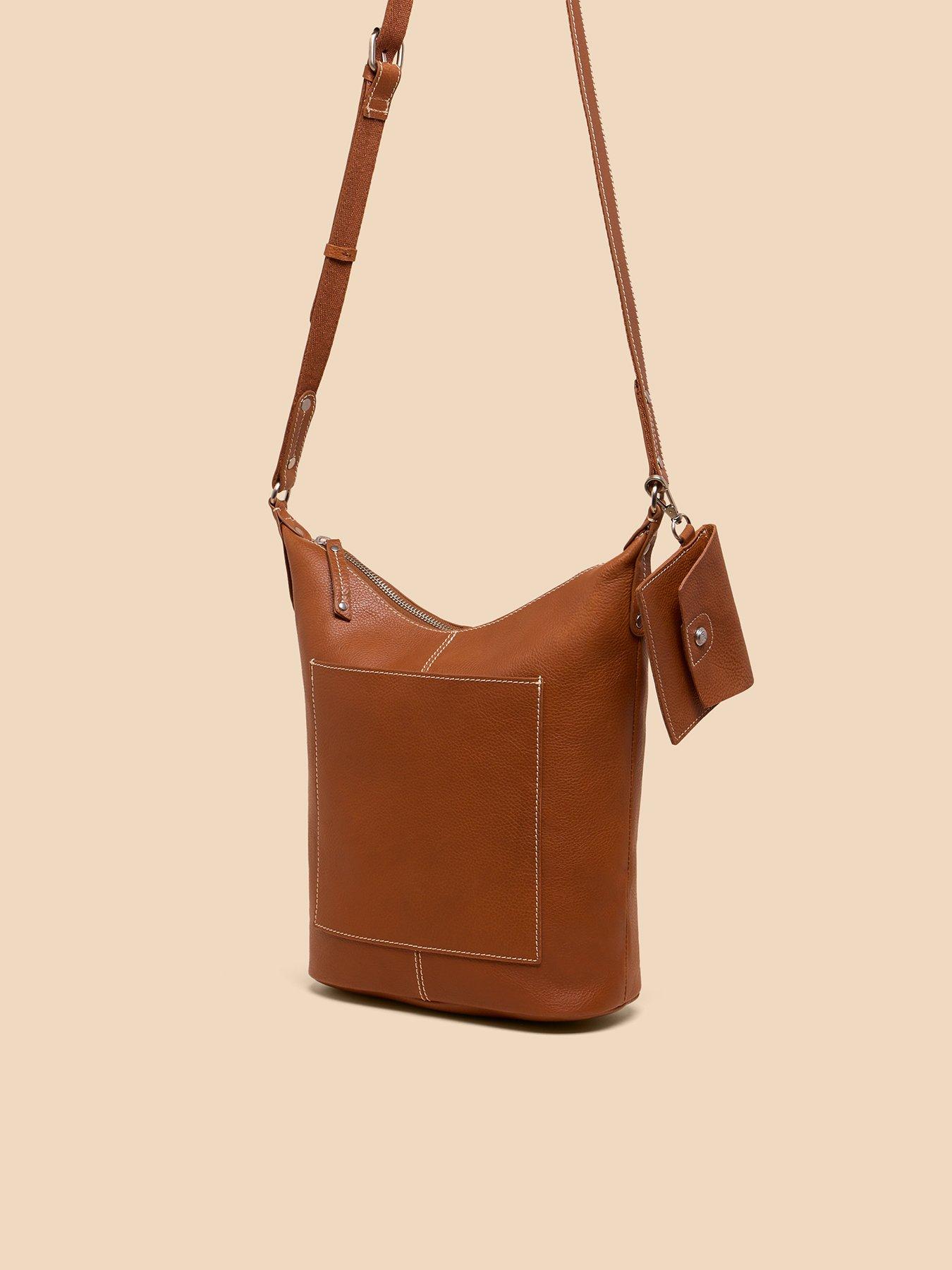 Image 2 of 5 of White Stuff Fern Leather Crossbody - Brown
