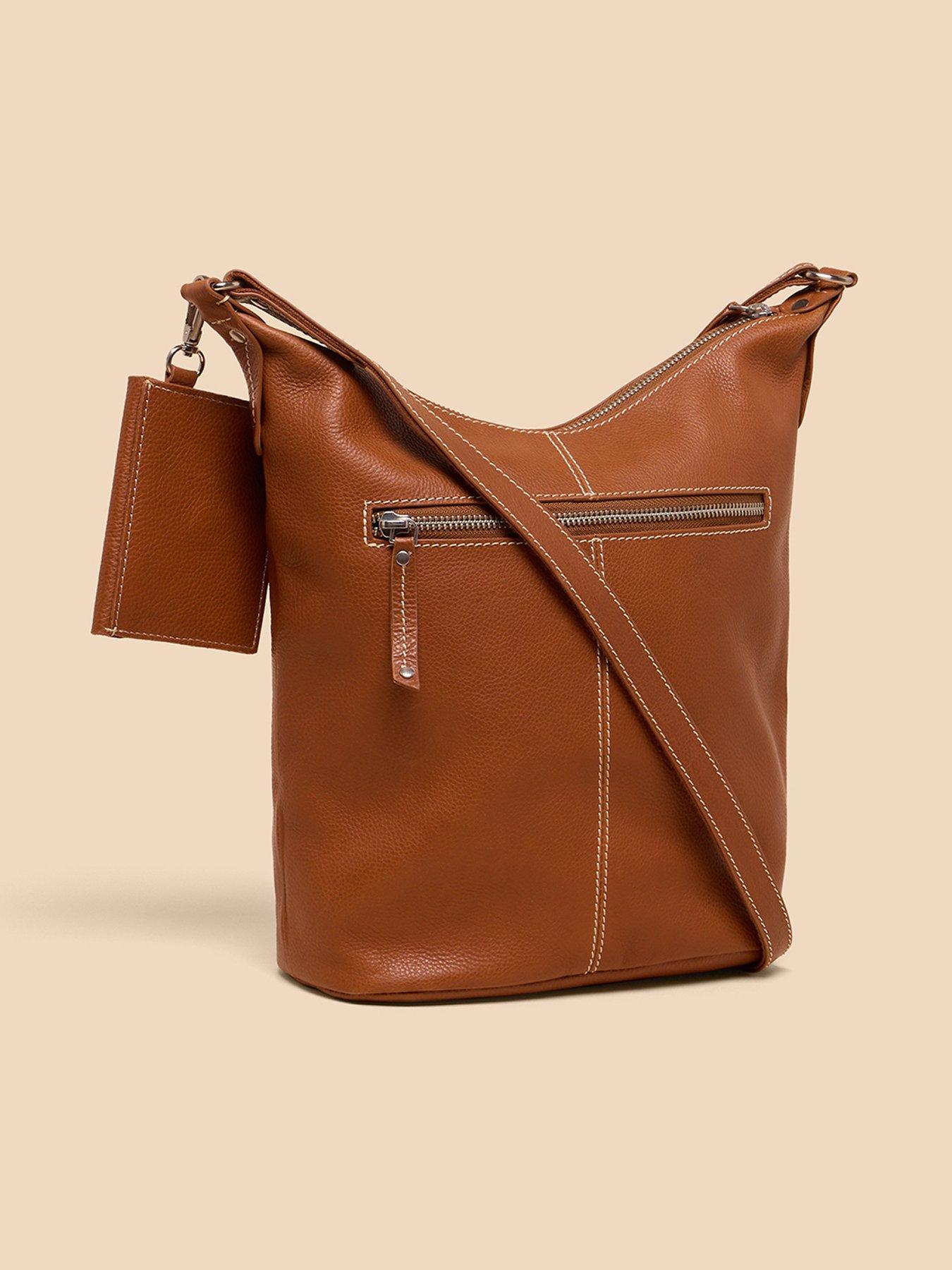 Image 3 of 5 of White Stuff Fern Leather Crossbody - Brown