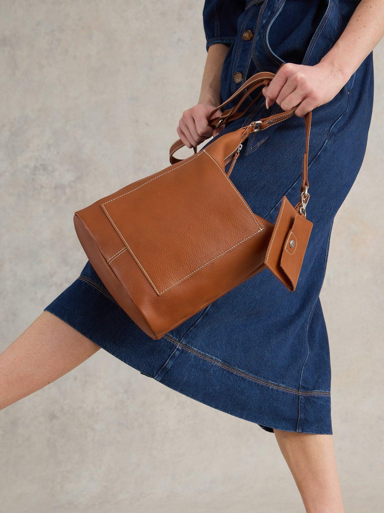 Image 5 of 5 of White Stuff Fern Leather Crossbody - Brown