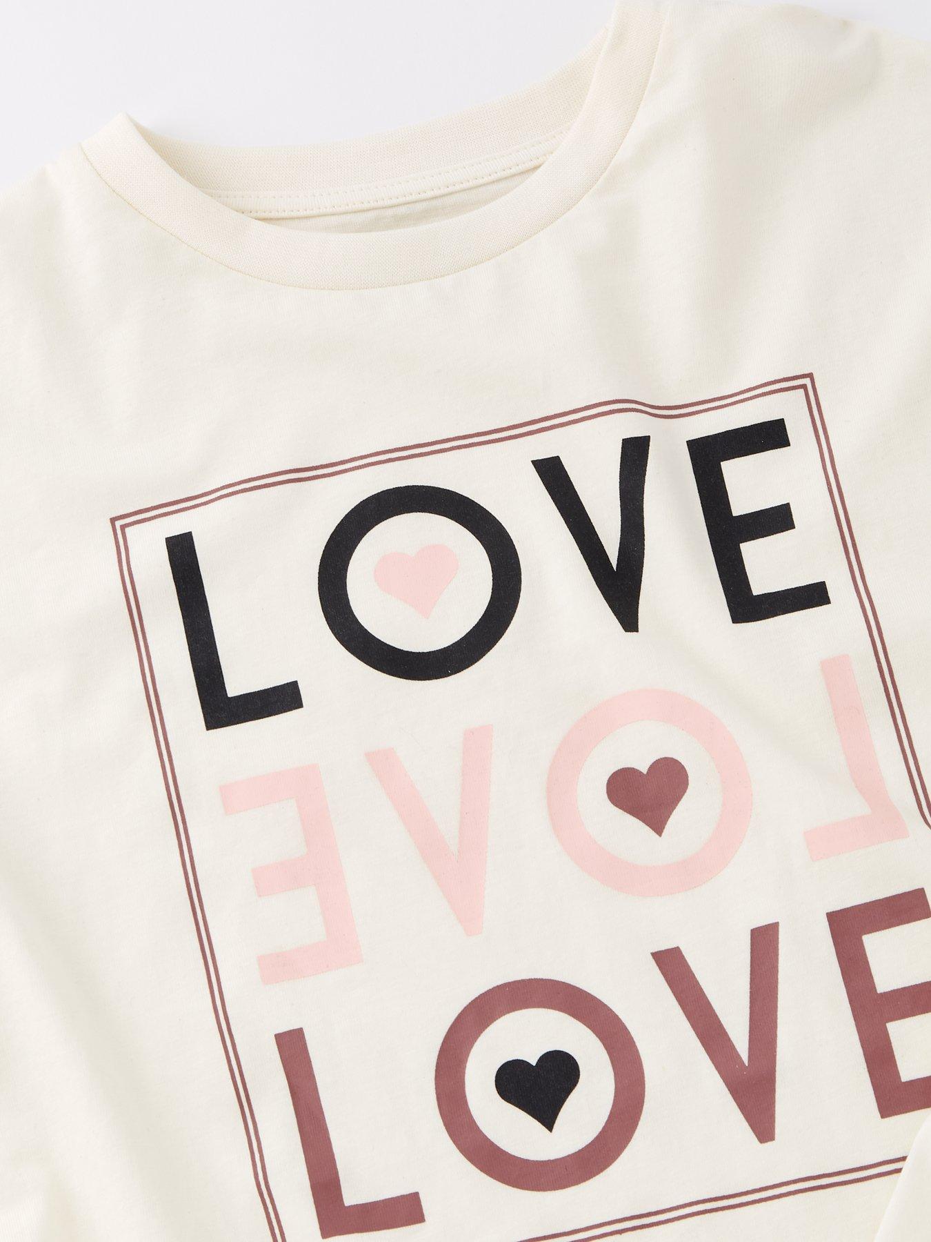 Image 3 of 4 of Everyday Girls Love Single T-shirt - Cream
