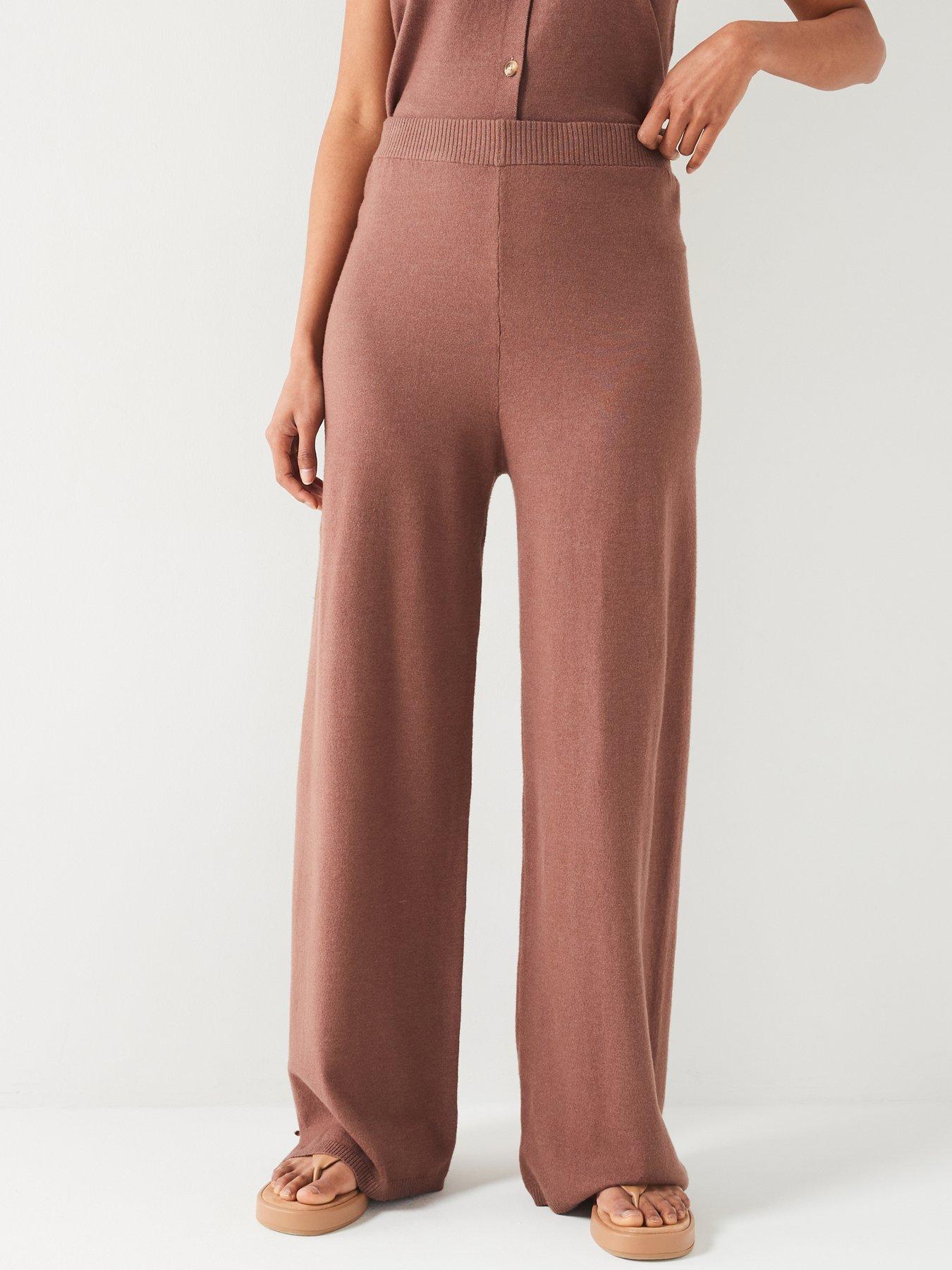 in-the-style-knitted-wide-leg-trousers-co-ord-brown