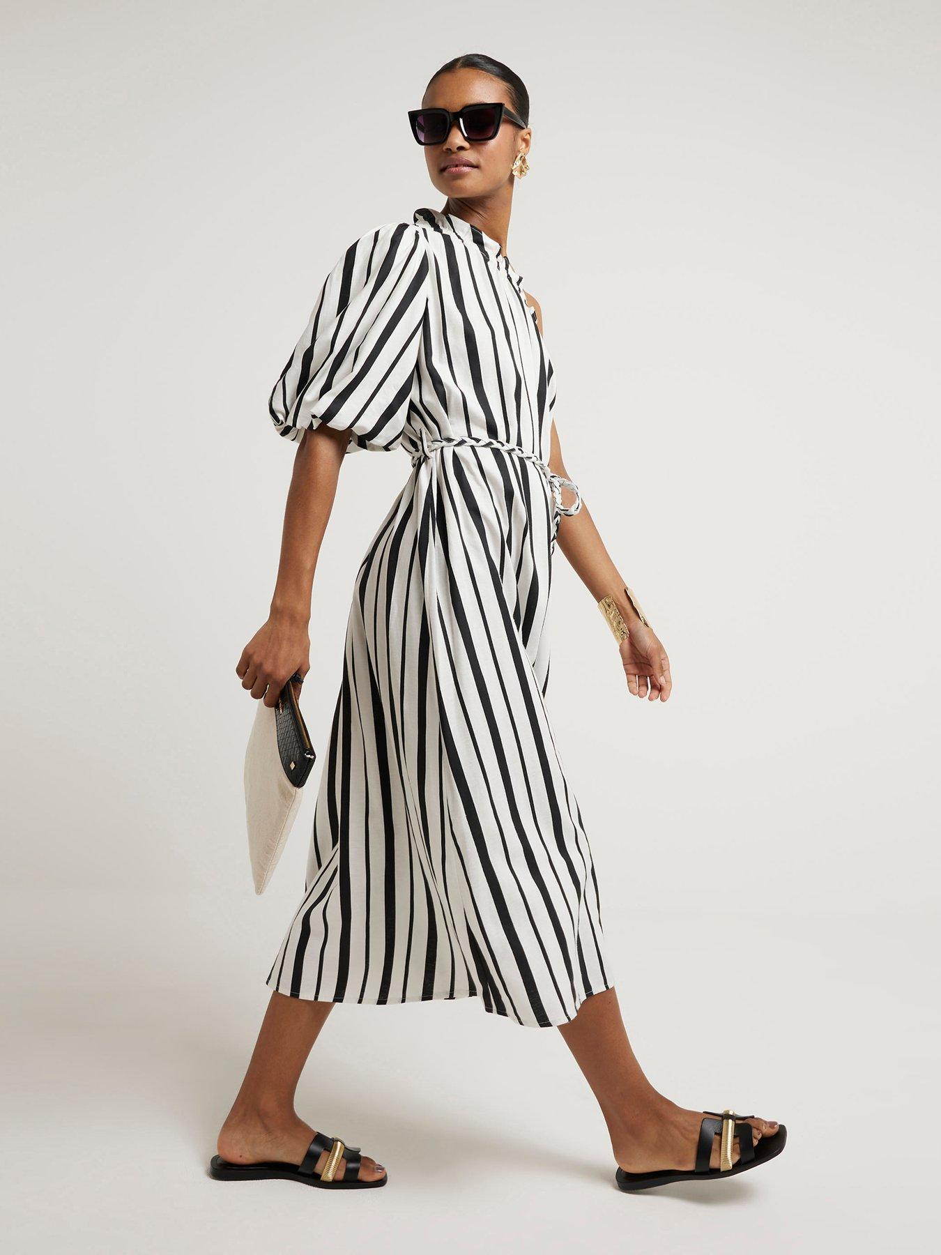 river-island-one-shoulder-stripe-midi-dress-blackback