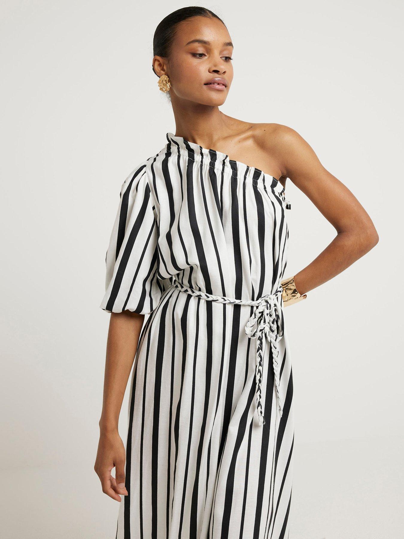 river-island-one-shoulder-stripe-midi-dress-blackoutfit