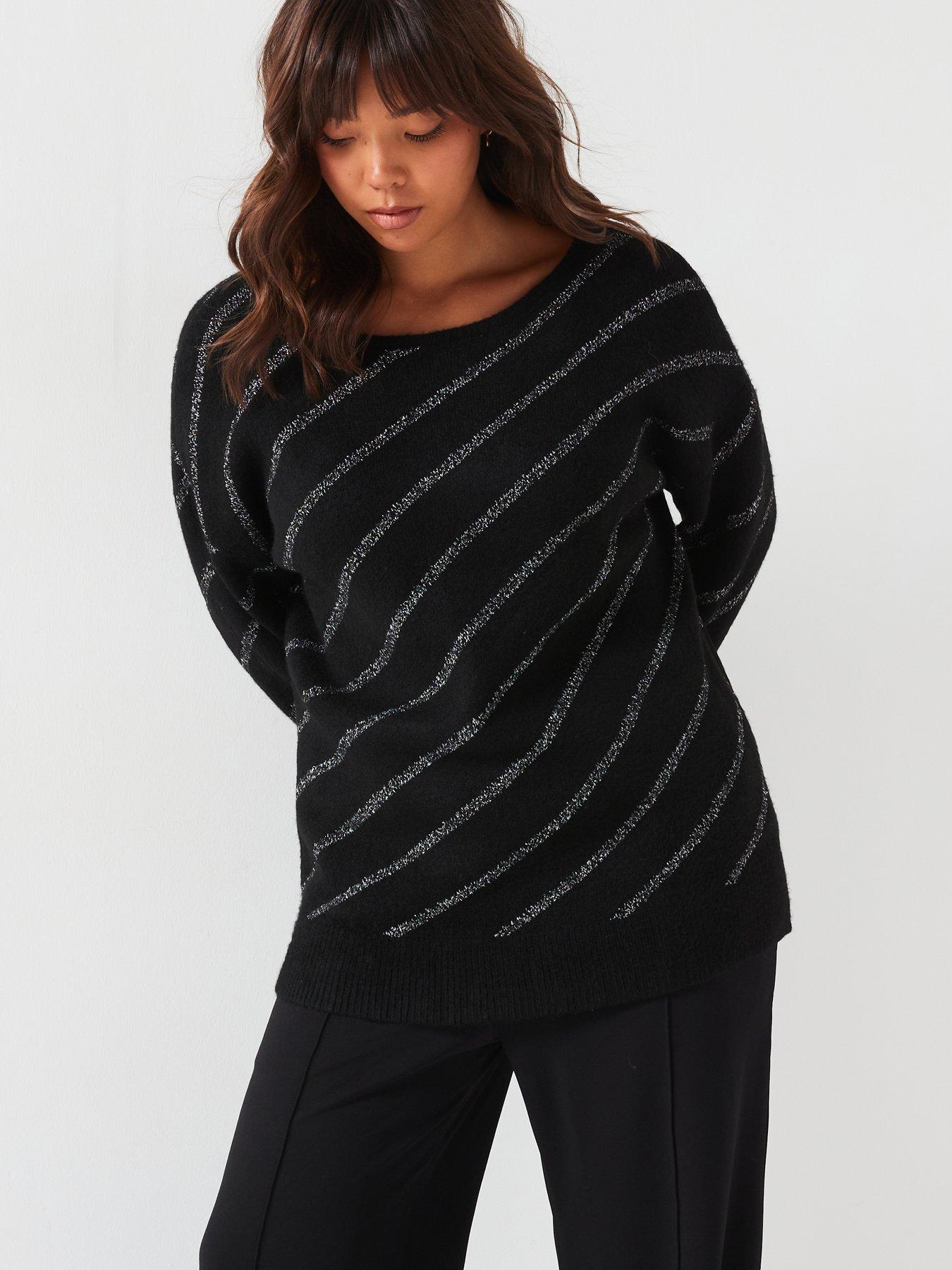 v-by-very-curve-lurex-stripe-slash-neck-jumper-black