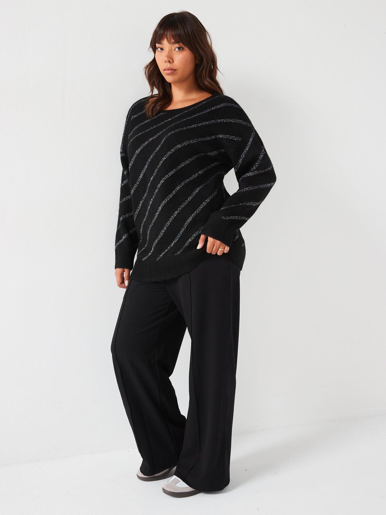 v-by-very-curve-lurex-stripe-slash-neck-jumper-blackback