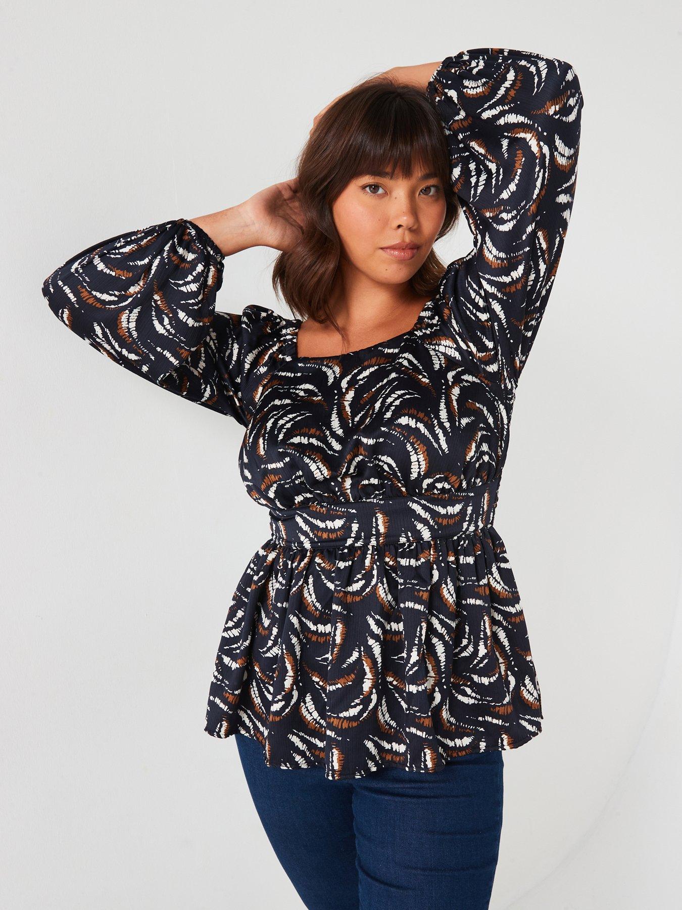 v-by-very-curve-square-neck-peplum-blouse-printback