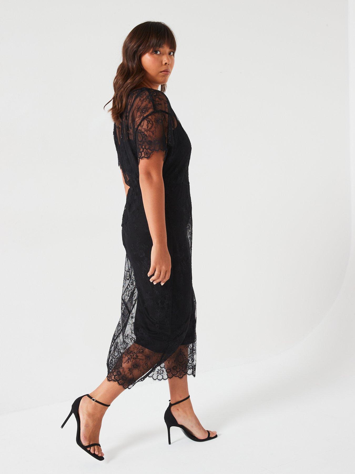 v-by-very-curve-batwing-sleeve-lace-midi-dress-blackback