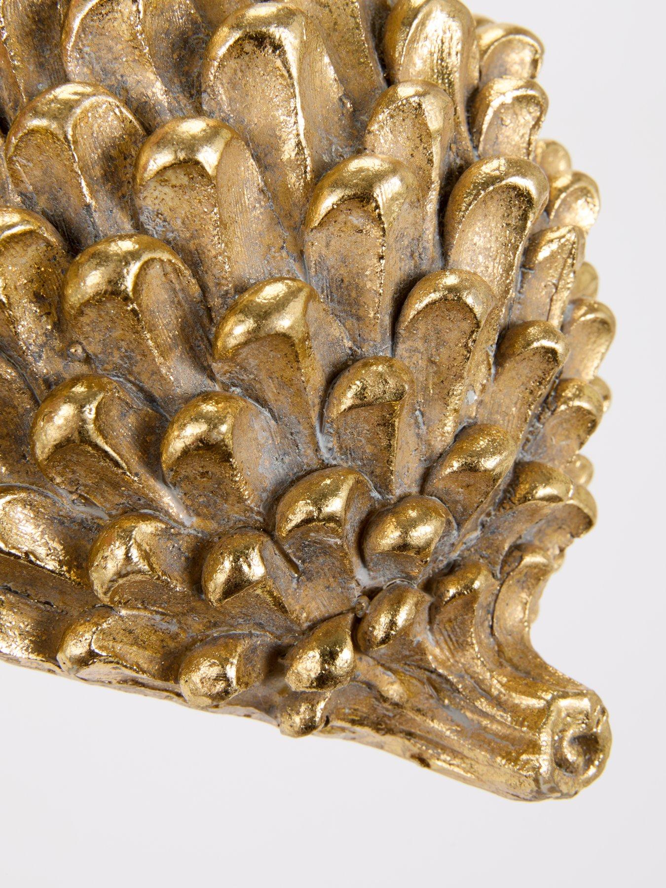 festive-16-cm-ceramic-gold-pinecone-christmas-decorationback