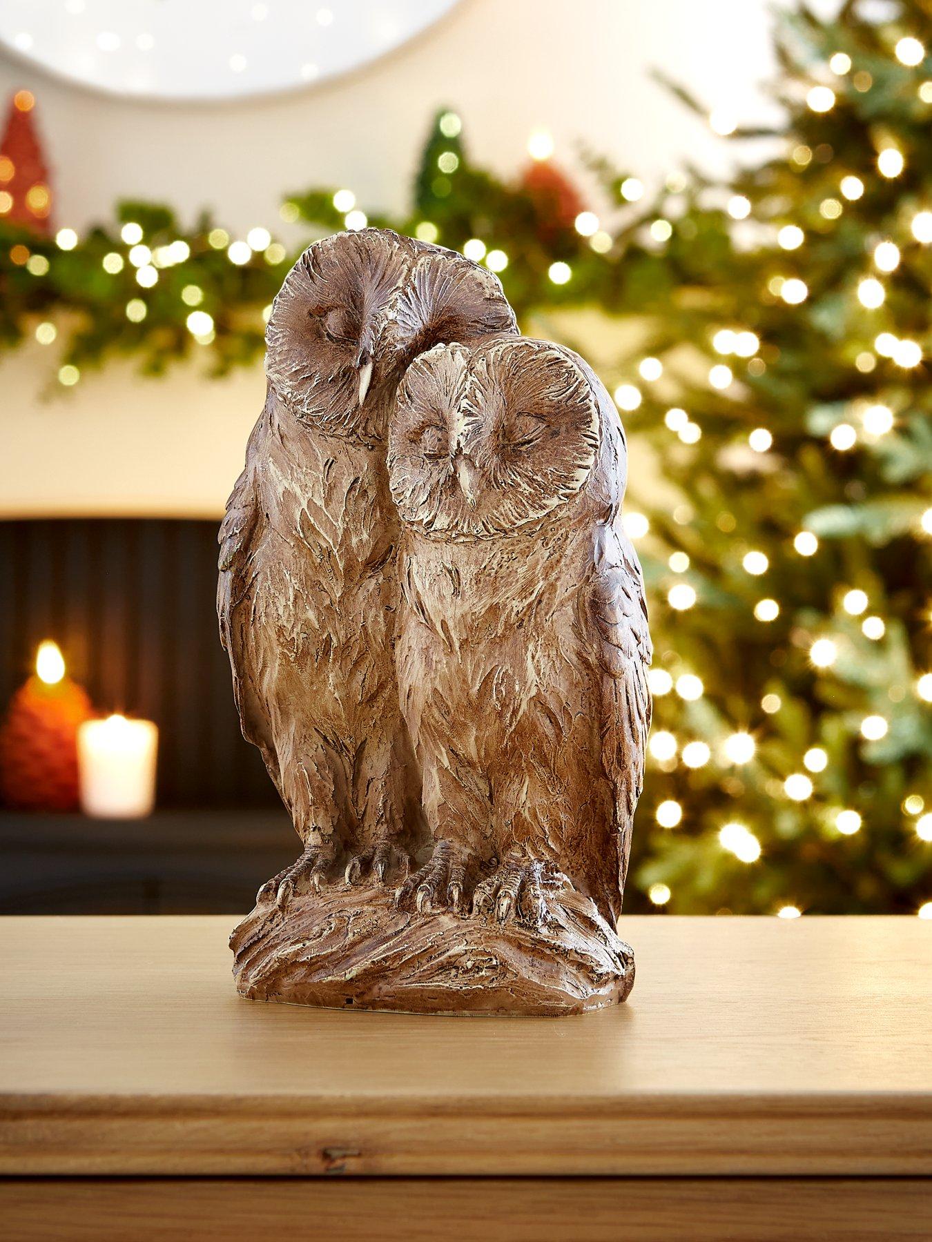 festive-20-cm-carved-woodnbspeffect-owls-christmas-decoration