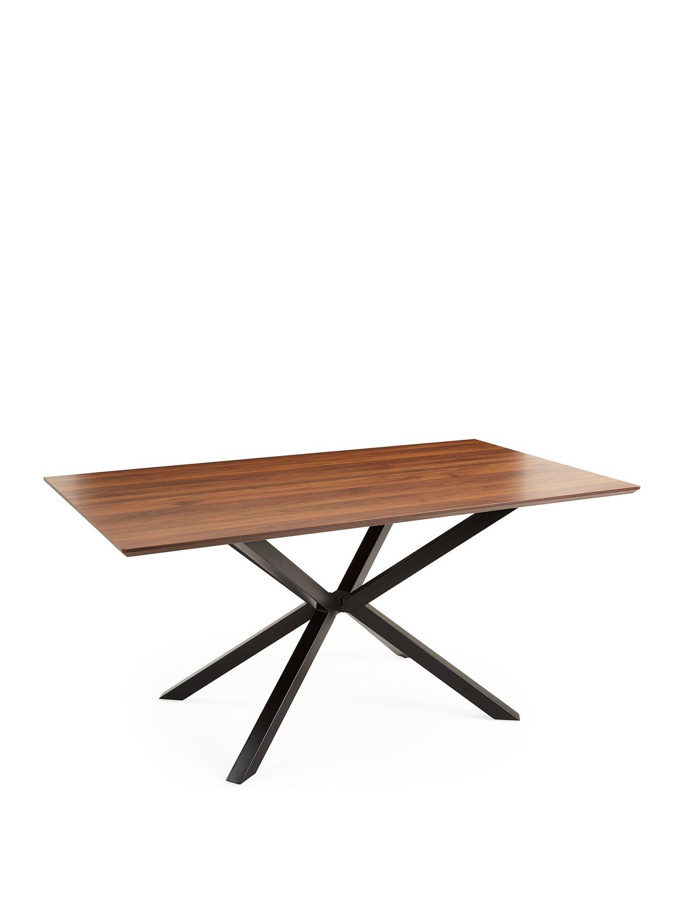 Image 3 of 6 of The Very Collection Chopstick 160&nbsp;cm Rectangle&nbsp;Wood Top&nbsp;Table + 4 Alisha Boucle Chairs - Brown/Black/Cream - FSC&reg; Certified