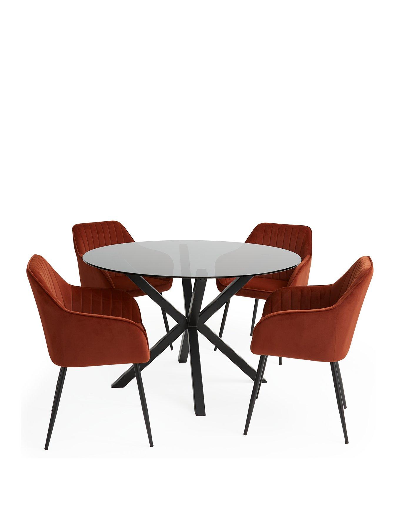 very-home-chopsticknbsp120-cmnbspround-dining-table-4-alisha-chairs-blackruststillFront