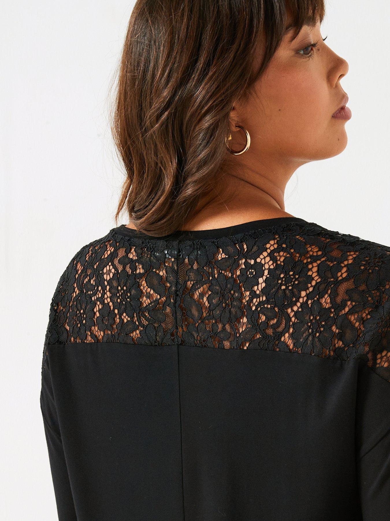 v-by-very-curve-lace-yoke-longline-top-blackdetail