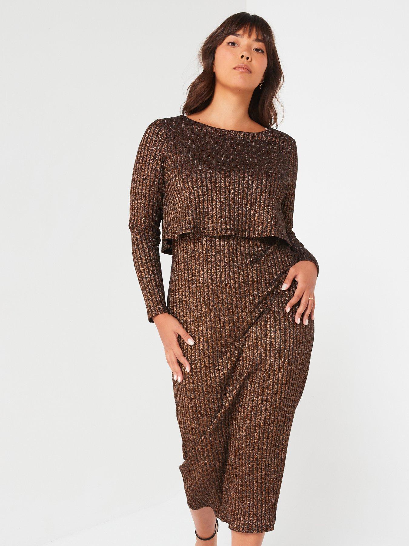 v-by-very-curve-double-layer-dress-style-midi-brownback