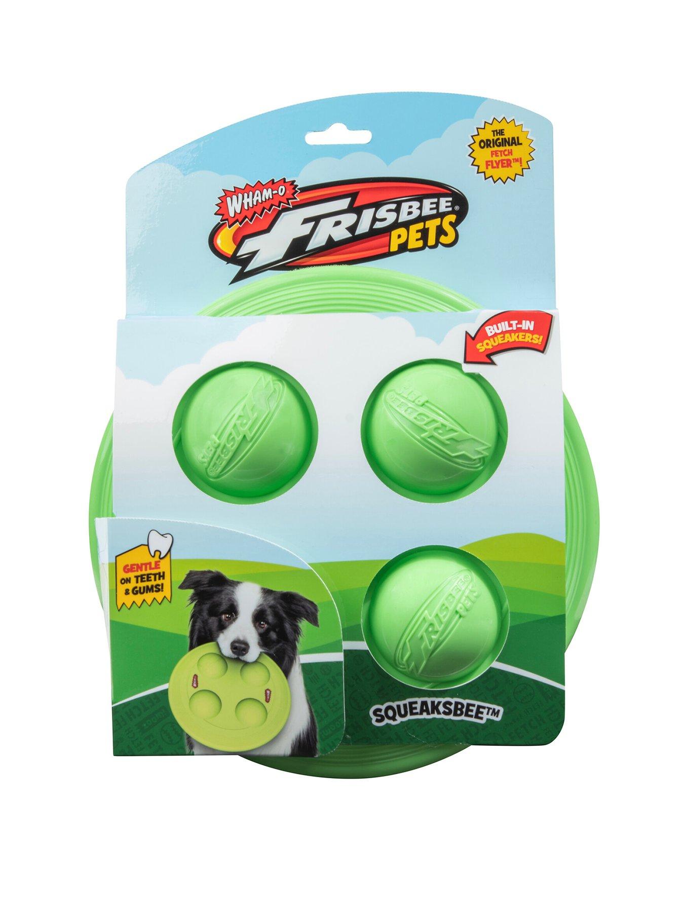 undefined Wham-O Pets Frisbee Squeaksbee - Rubber Frisbee - 4 Squeaker Disc Dog Toy