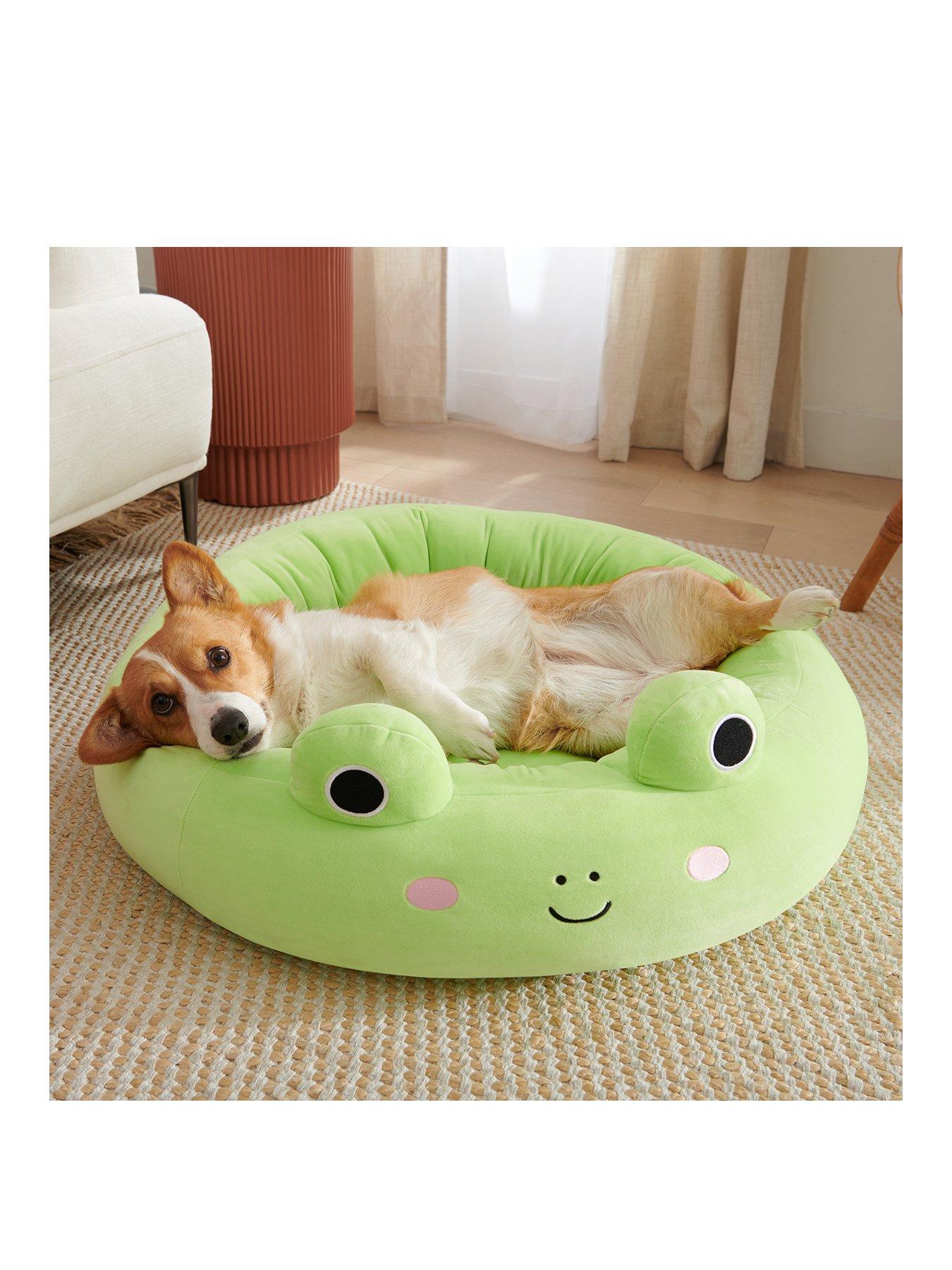 Image 1 of 7 of Squishmallows 20-Inch Wendy Frog Pet Bed - Small Ultrasoft Original Squishmallows Plush Pet Bed