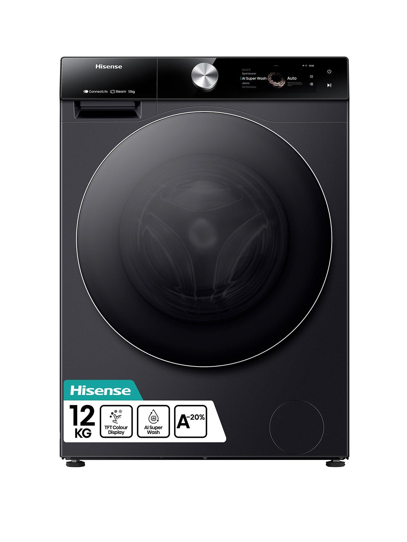 undefined 7S Series WF7S1247BB 12kg, 1400 Spin, AI Washing Machine with Touch Control - Black - A Rated