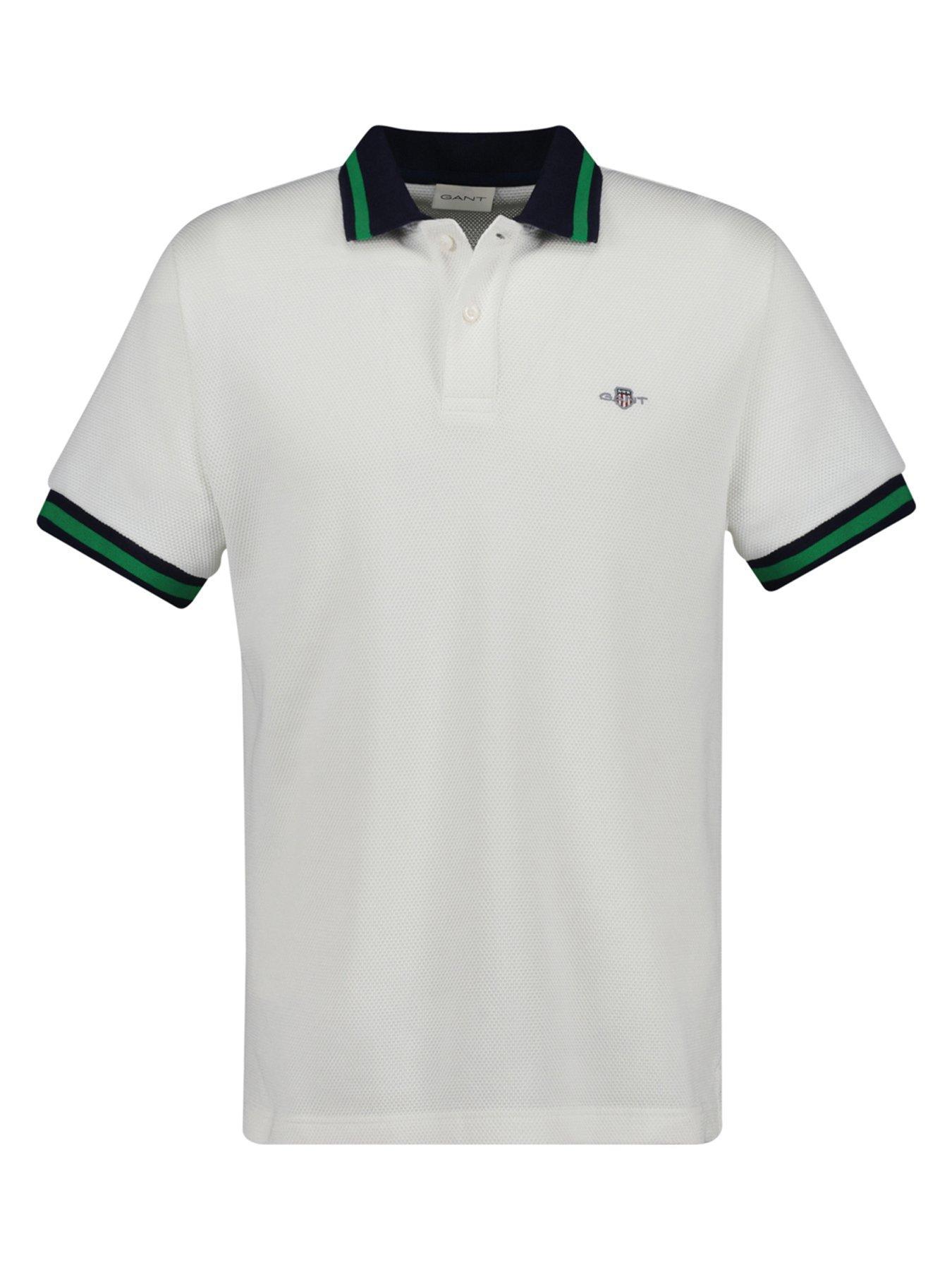 Gant white polo shirt best sale