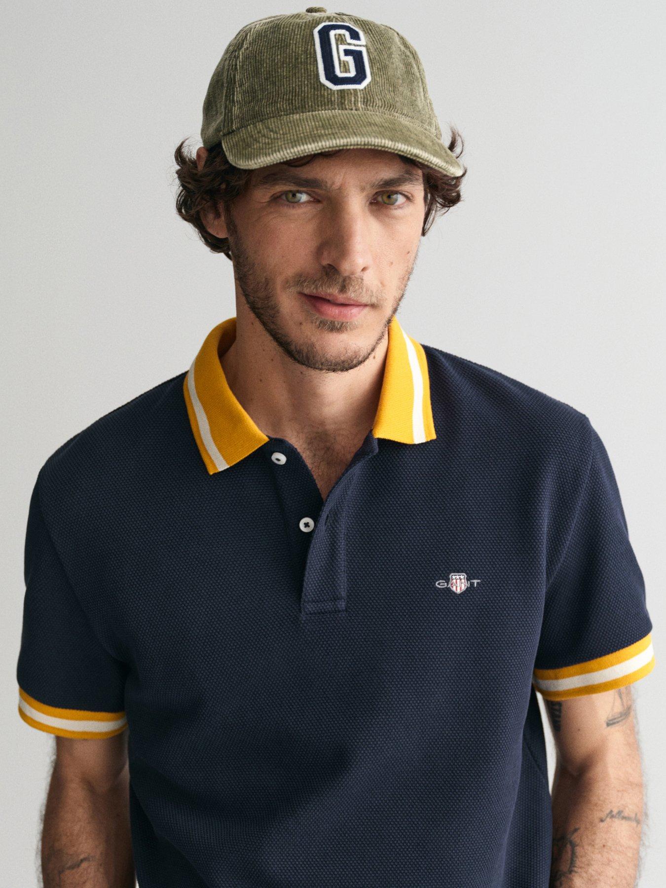 gant-gant-regular-fit-popcorn-texture-polo-shirt-navyoutfit