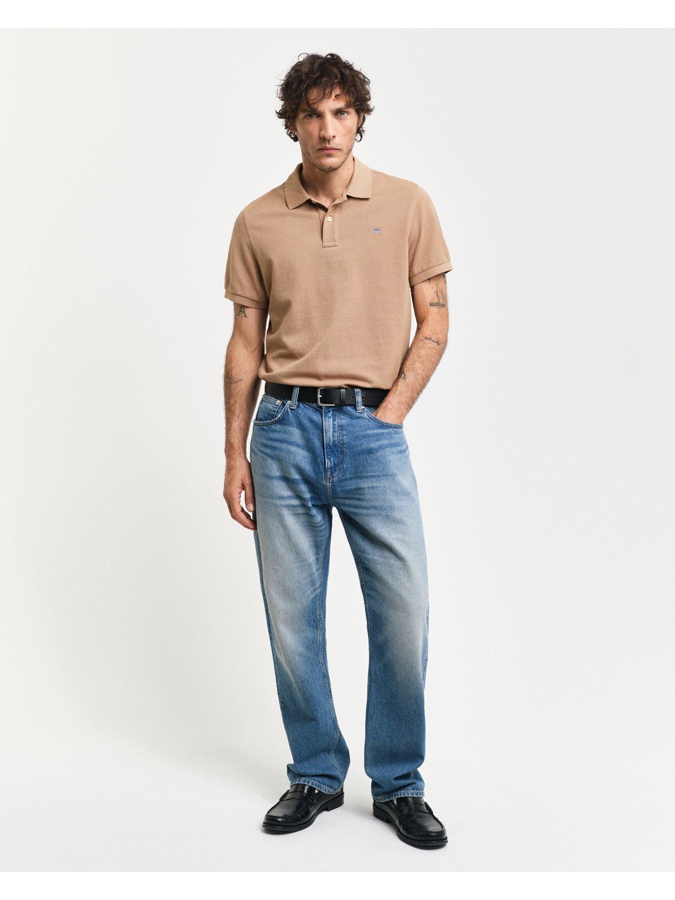 gant-gant-regular-fit-shield-pique-polo-shirt-khakiback