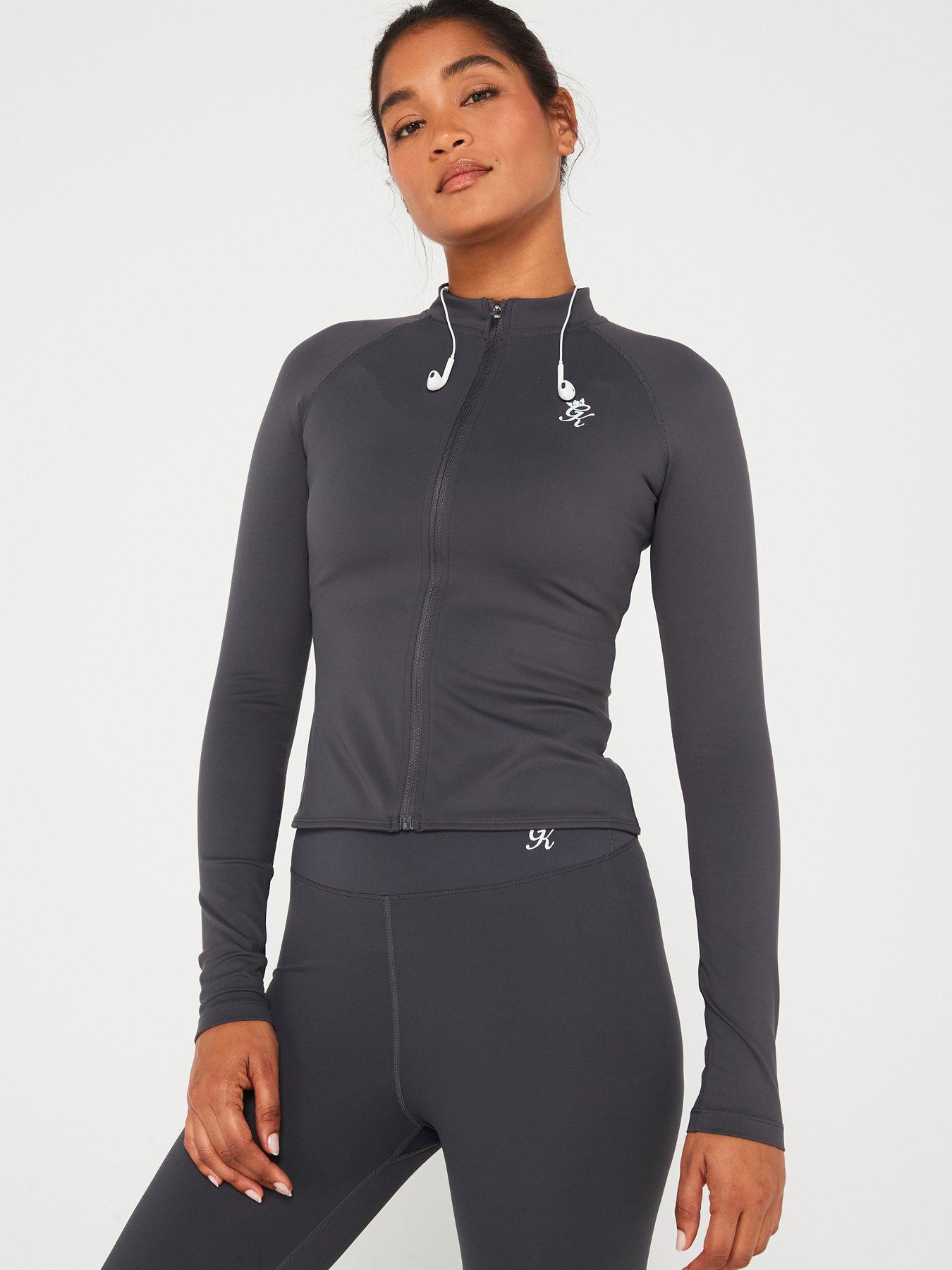 Gym King Womens 365 Full Zip Funnel - Grey