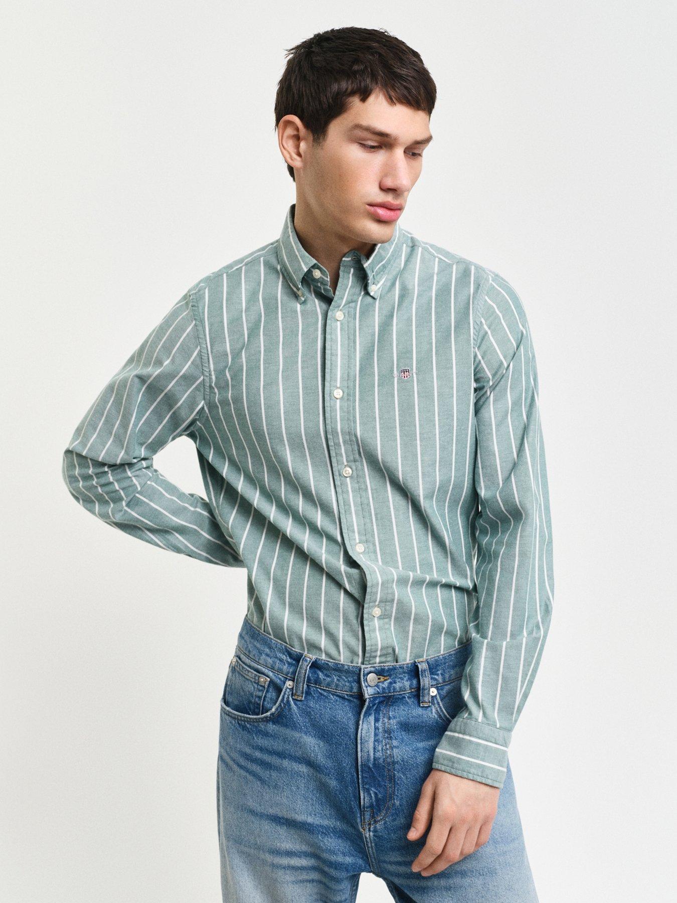 gant-gant-slim-fit-oxford-long-sleeve-shirt-green